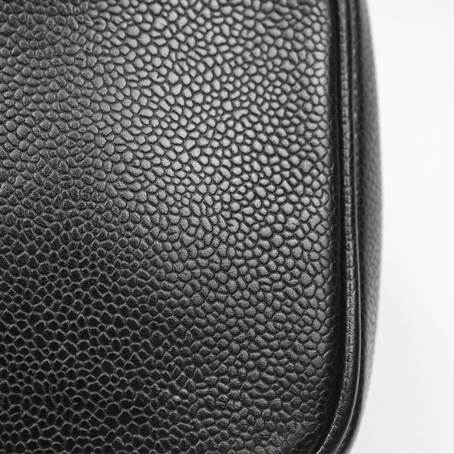 Chanel Vintage Vanity Case Black Caviar Gold Hardware