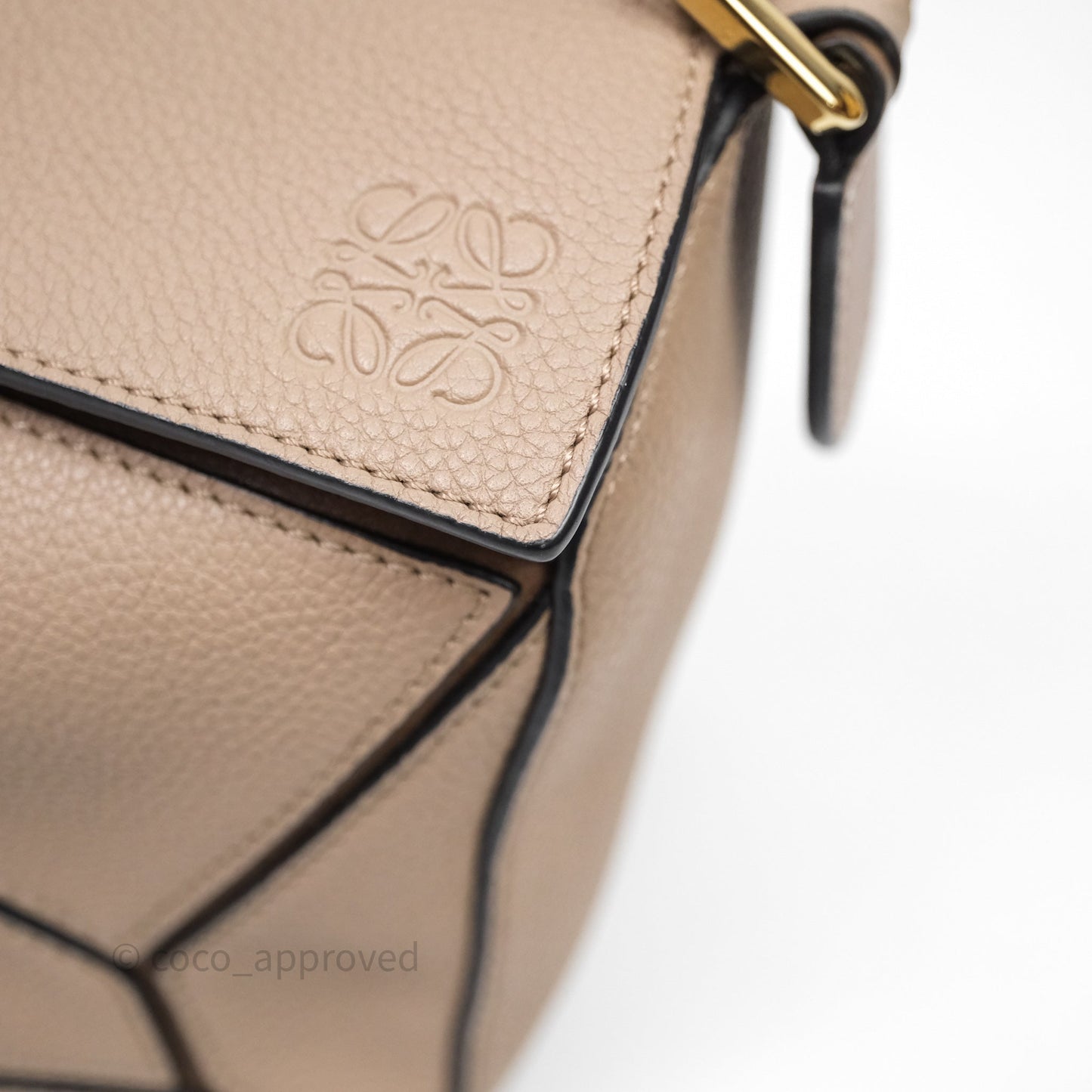 Loewe Small Puzzle Bag Sand Mink Grained Calfskin