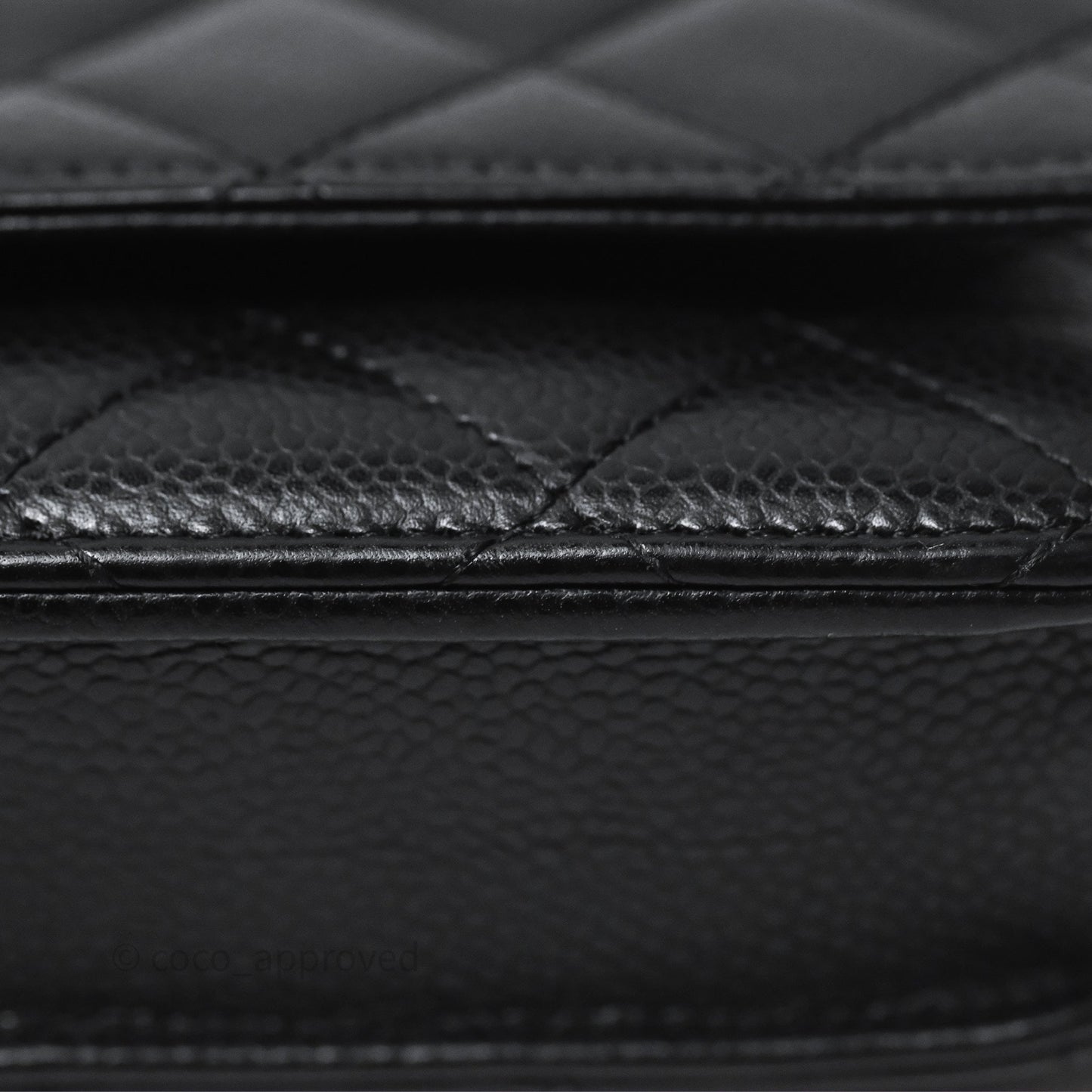 Chanel Quilted WOC Black Caviar Silver Hardware