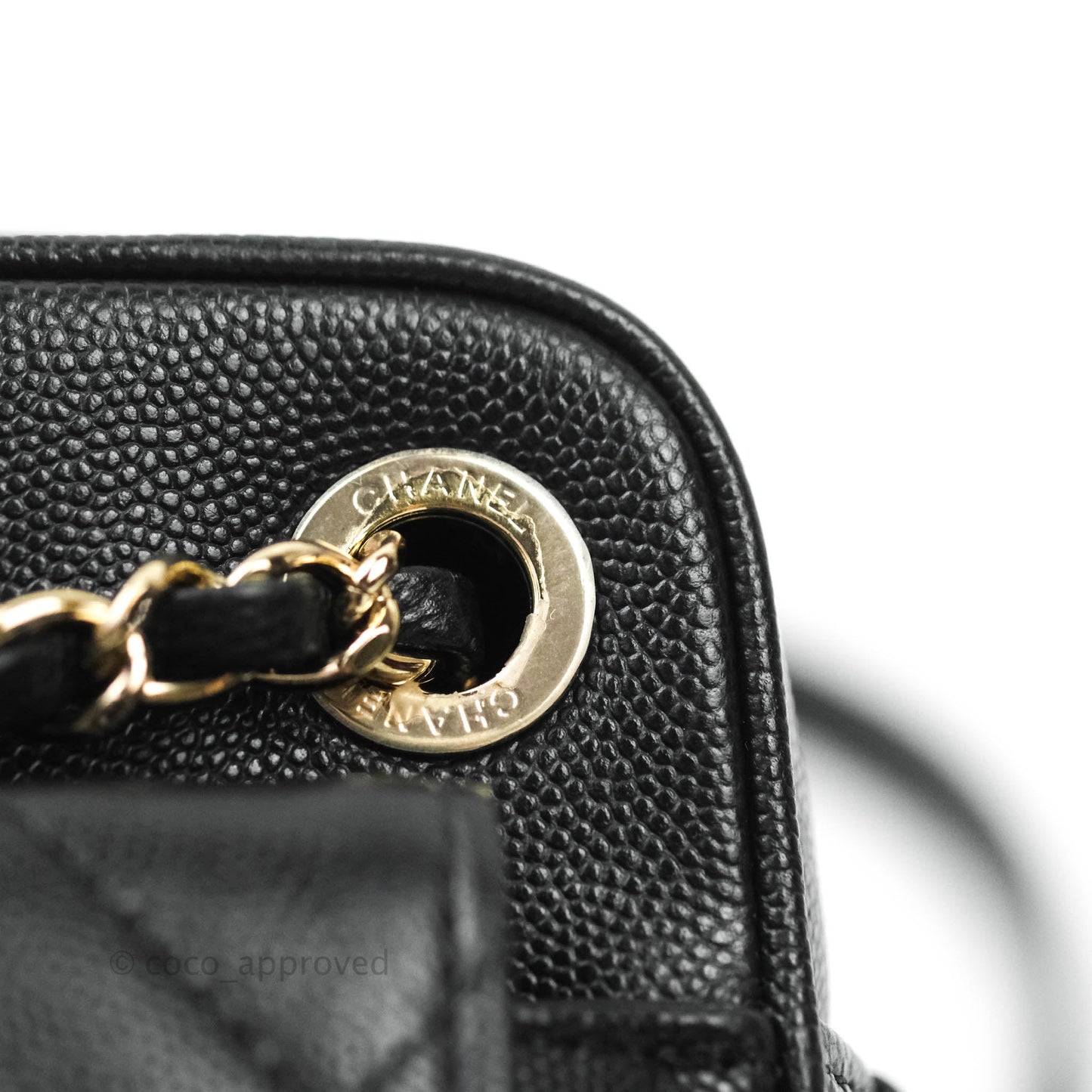 Chanel Camera Bag With Detachable Pouch Black Caviar Gold Hardware