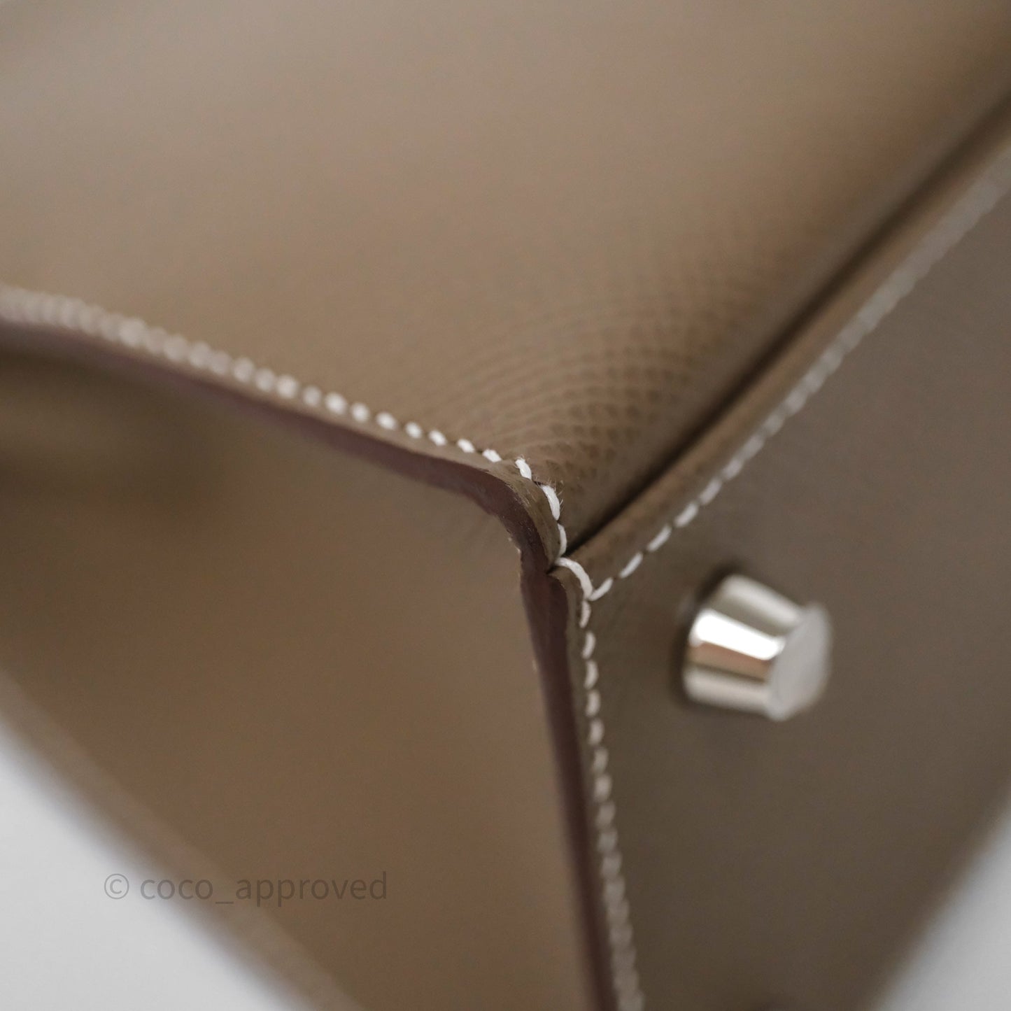 Hermes Kelly 25 Etoupe 18 Palladium Hardware