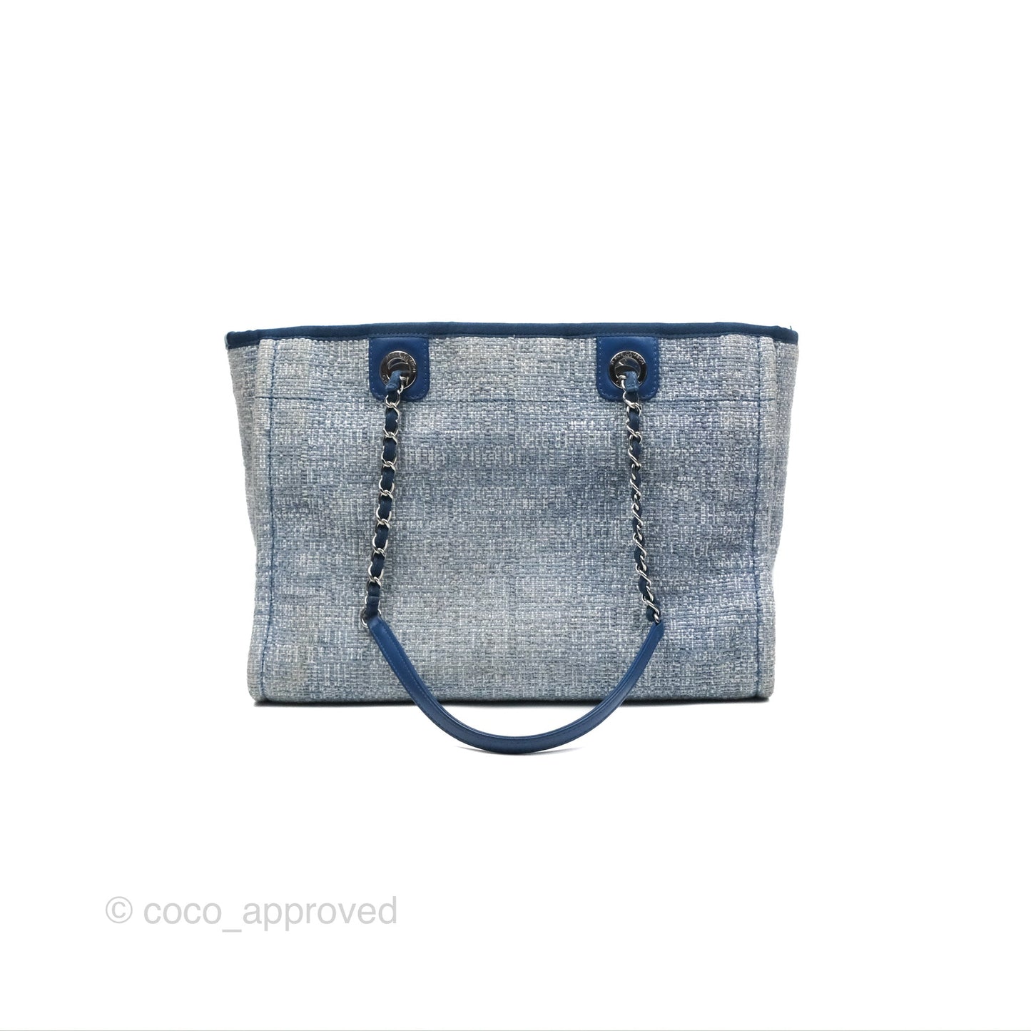 Chanel Medium Deauville Tote Blue Canvas