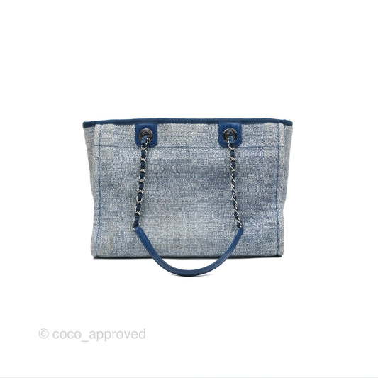 Chanel Medium Deauville Tote Blue Canvas