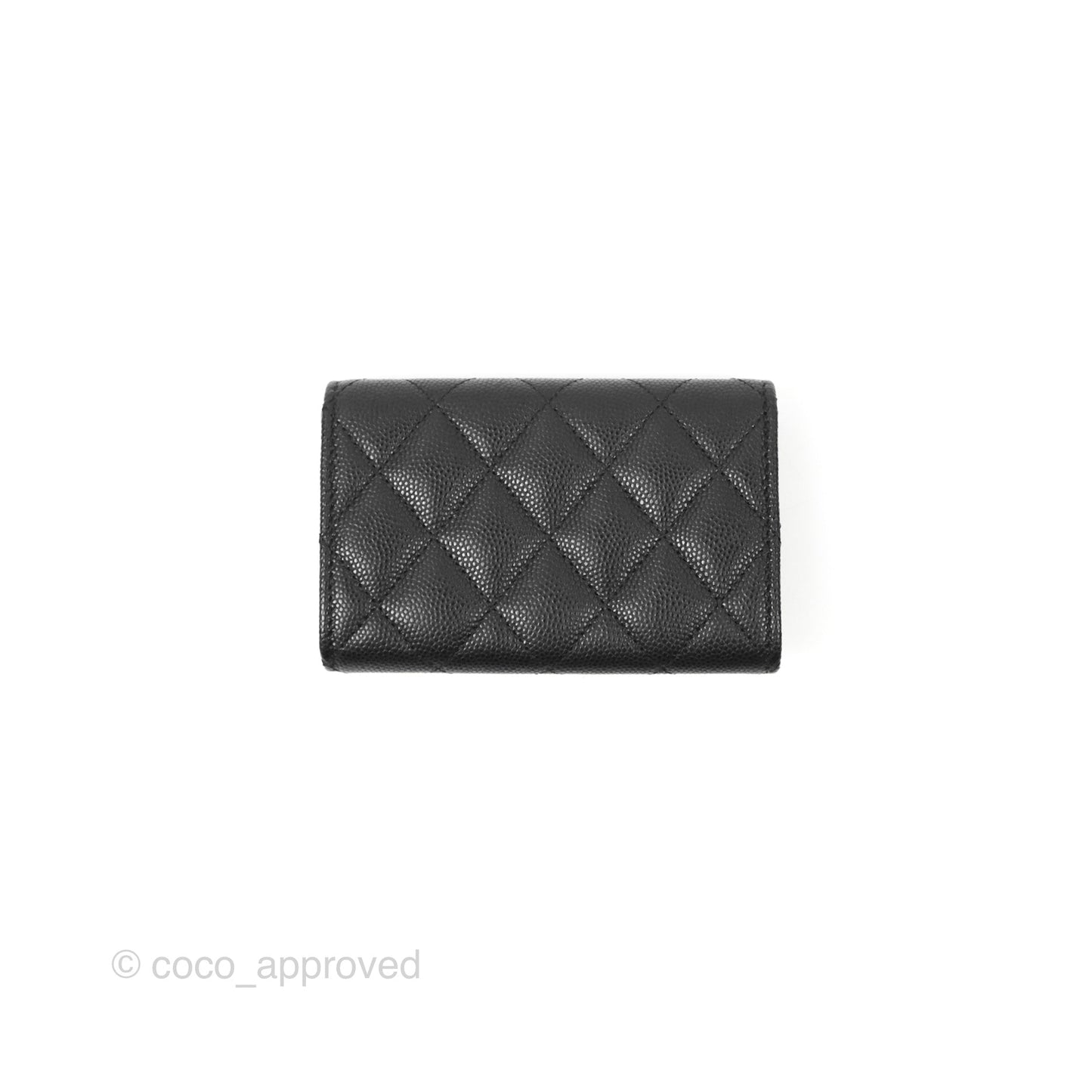 Chanel Flap Card Holder Black Caviar Gold Hardware