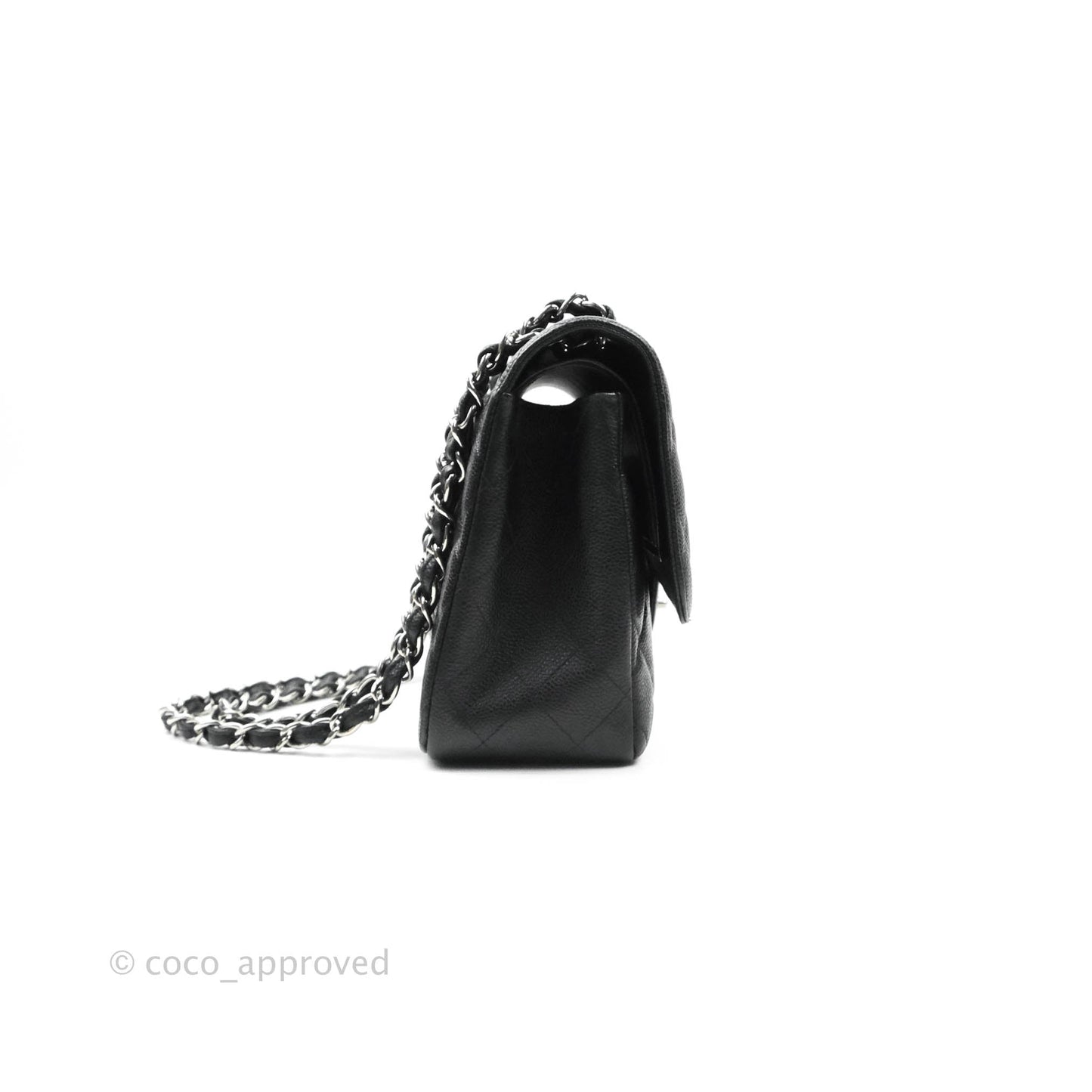 Chanel Jumbo Double Flap Black Caviar Silver Hardware⁣⁣