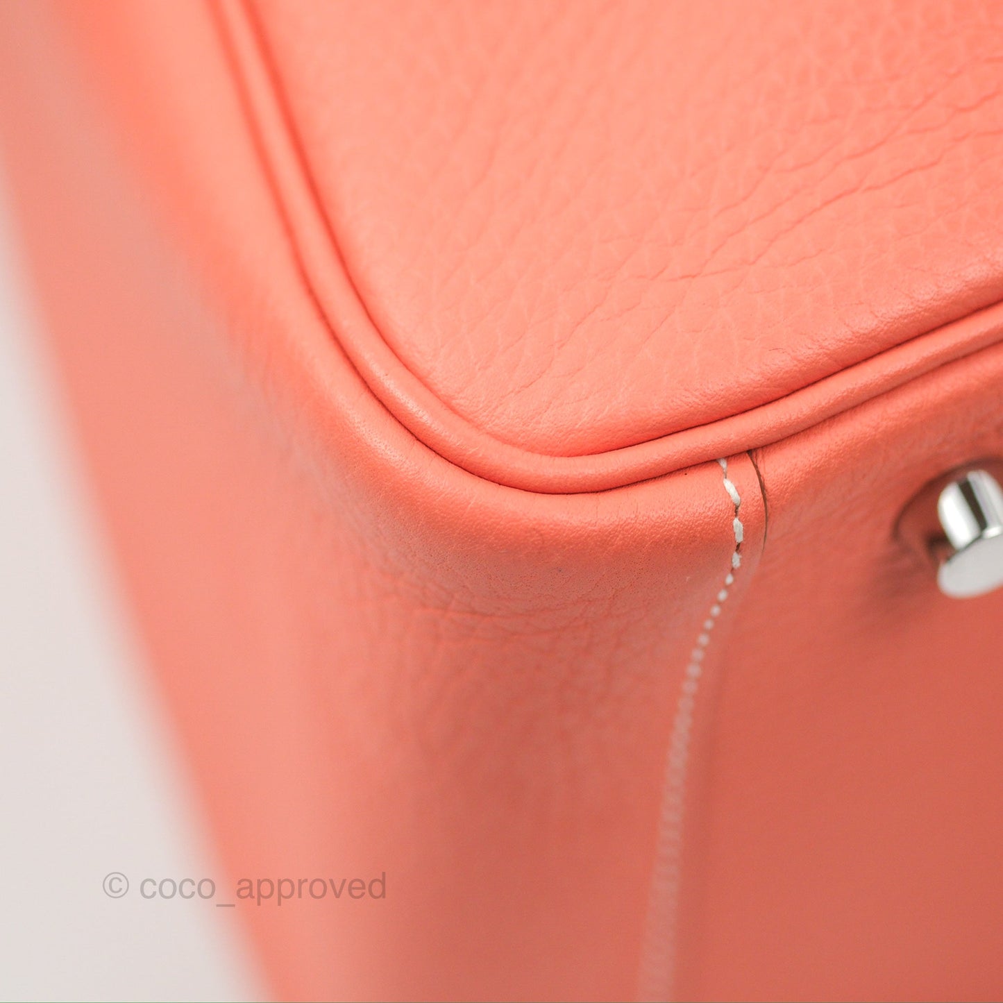 Hermès Lindy 30 Flamingo Clemence Palladium Hardware