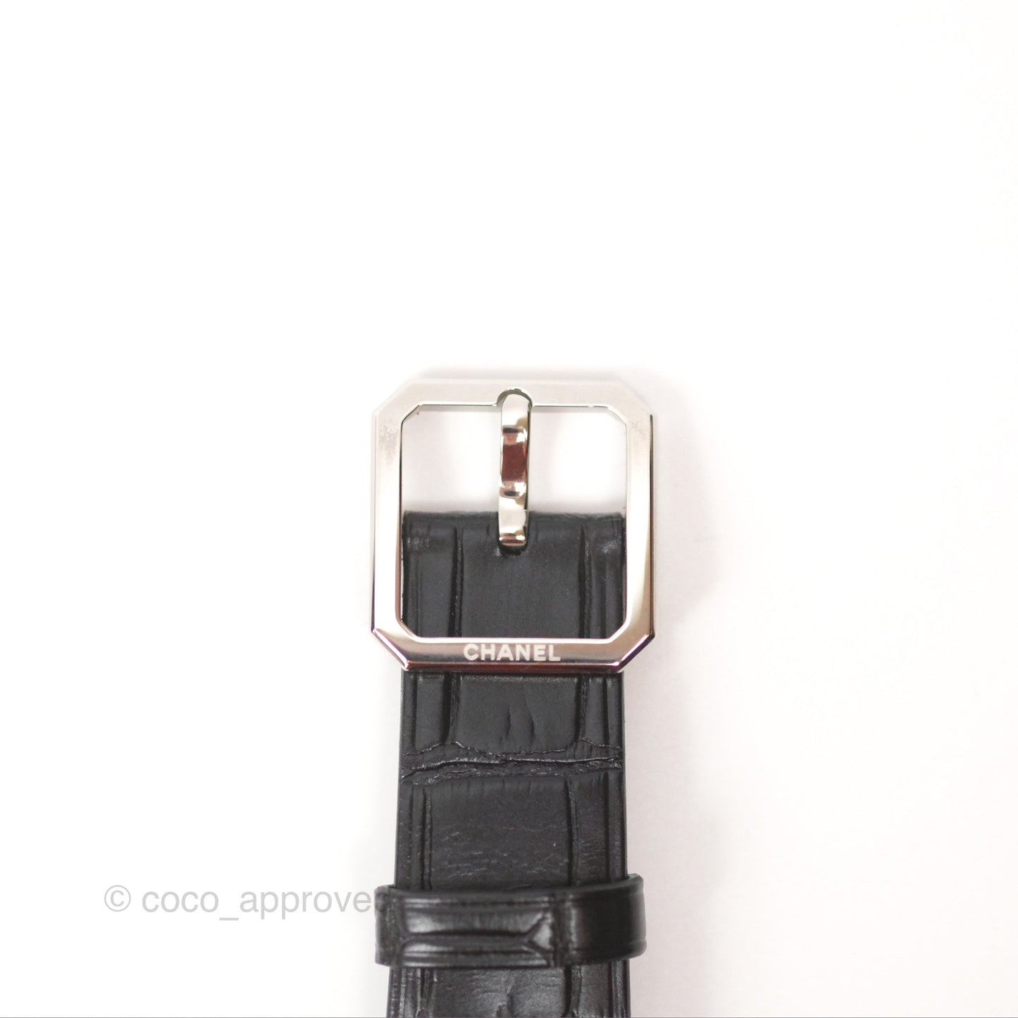 Chanel Boy Friend Watch Black Leather Silver Hardware
