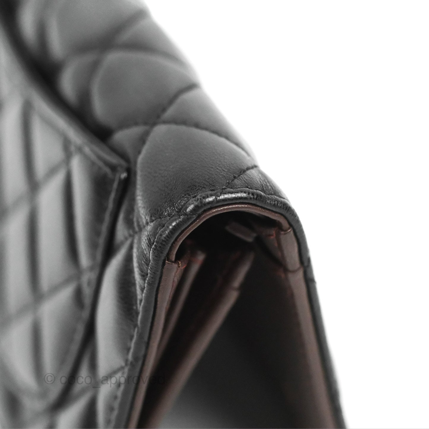 Chanel Classic Long Wallet Quilted Black Lambskin Gold Hardware