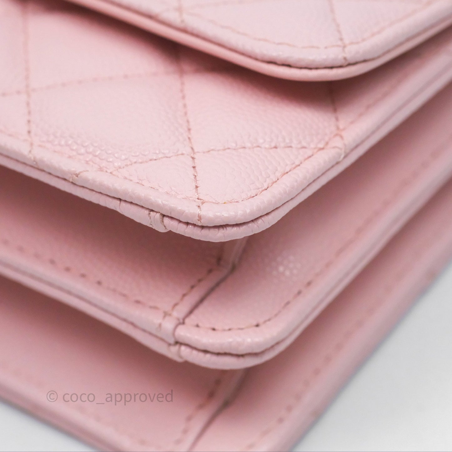 Chanel Clutch with Chain Caviar Pink Gold Hardware