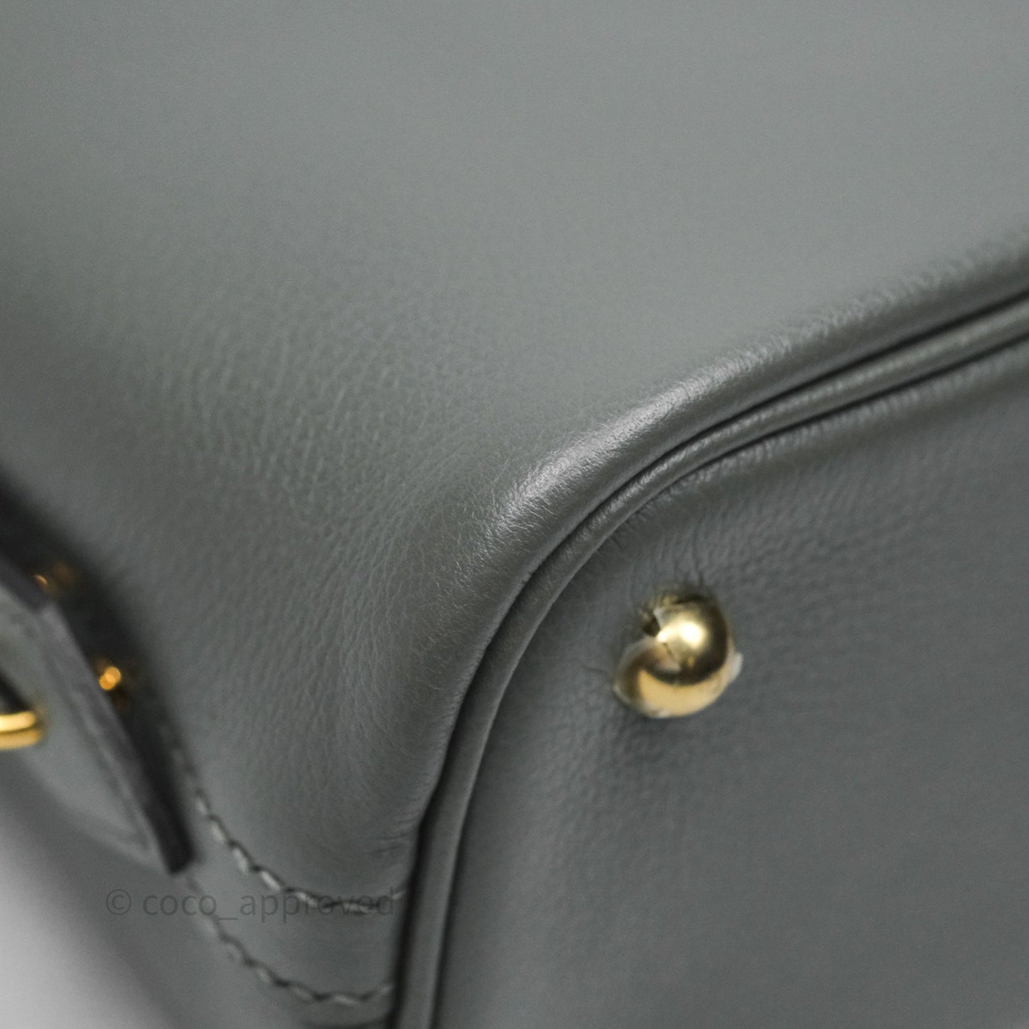 Hermès Bolide 1923 25 Gris Meyer 0L Evercolor Gold Hardware