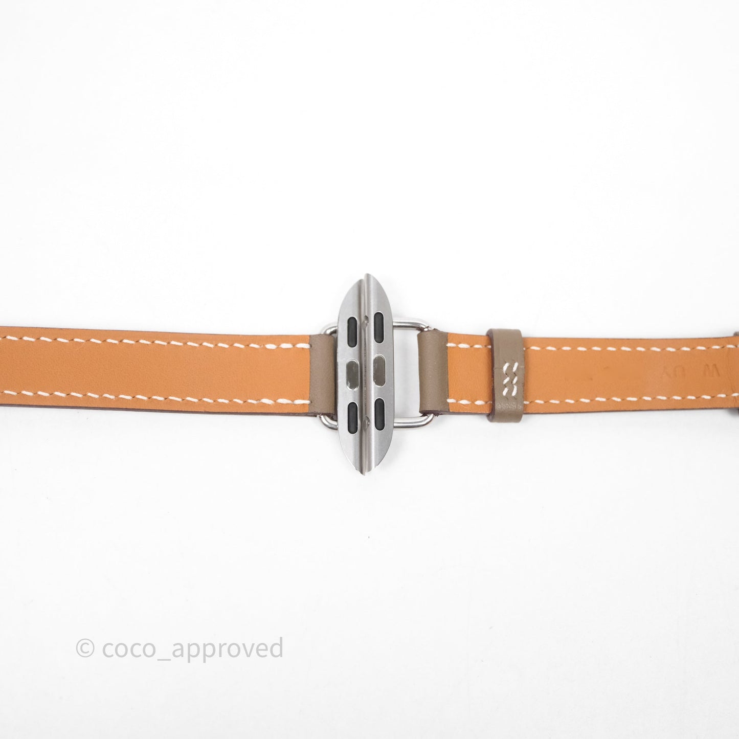Hermès Band Apple Watch Swift Attelage Etoupe Double Tour 42 mm