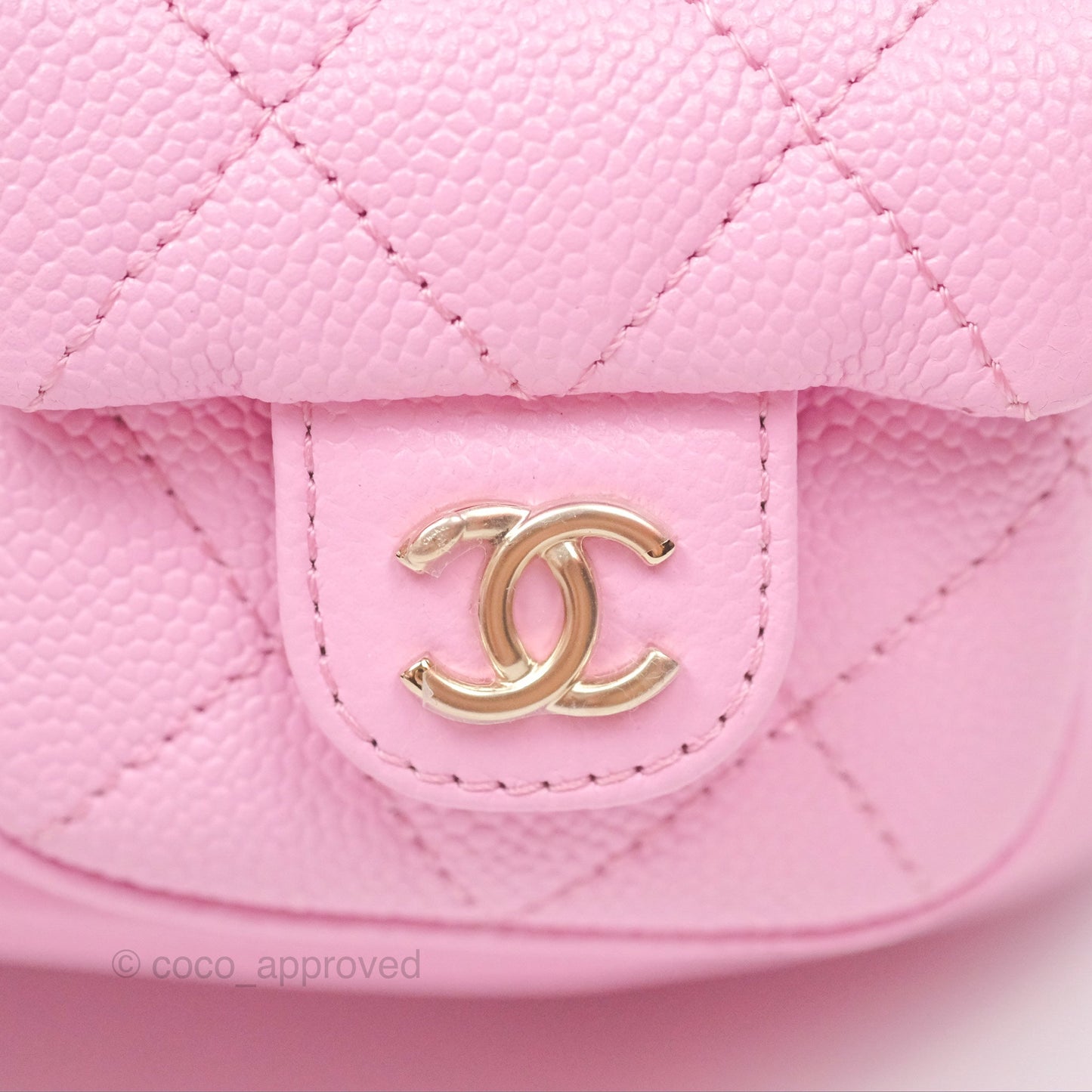 Chanel Mini Duma Backpack Pink Caviar Gold Hardware 23P