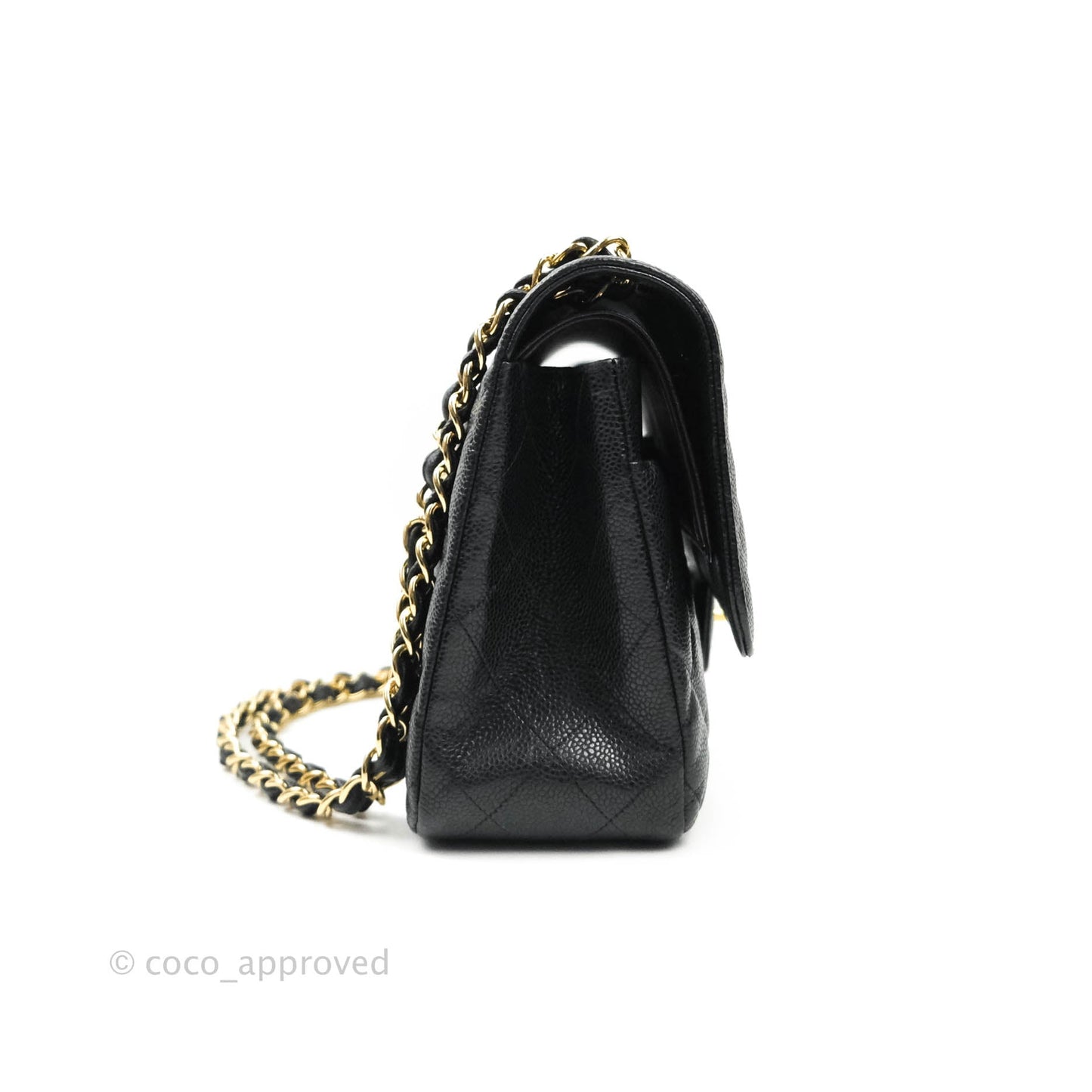 Chanel Jumbo Double Flap Black Caviar Gold Hardware⁣⁣