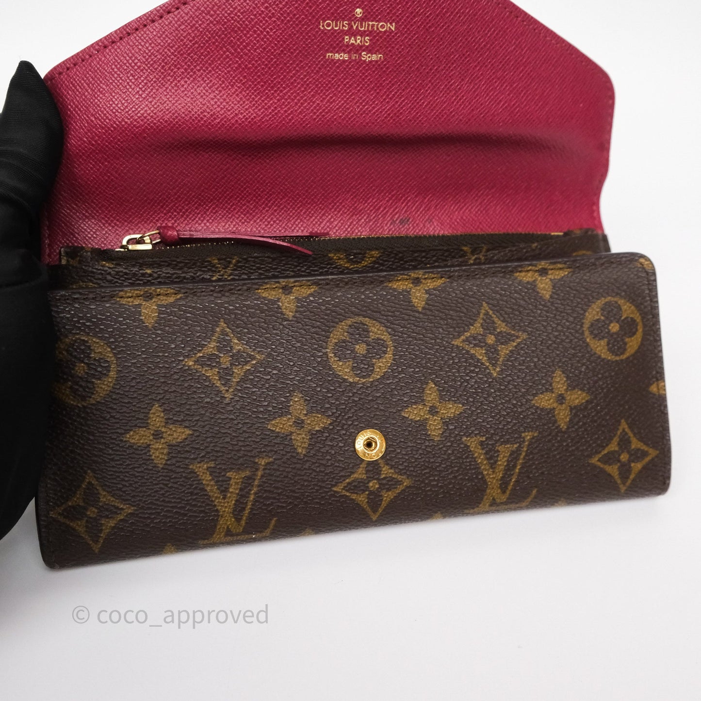 Louis Vuitton Josephine Wallet Monogram Canvas Fuchsia
