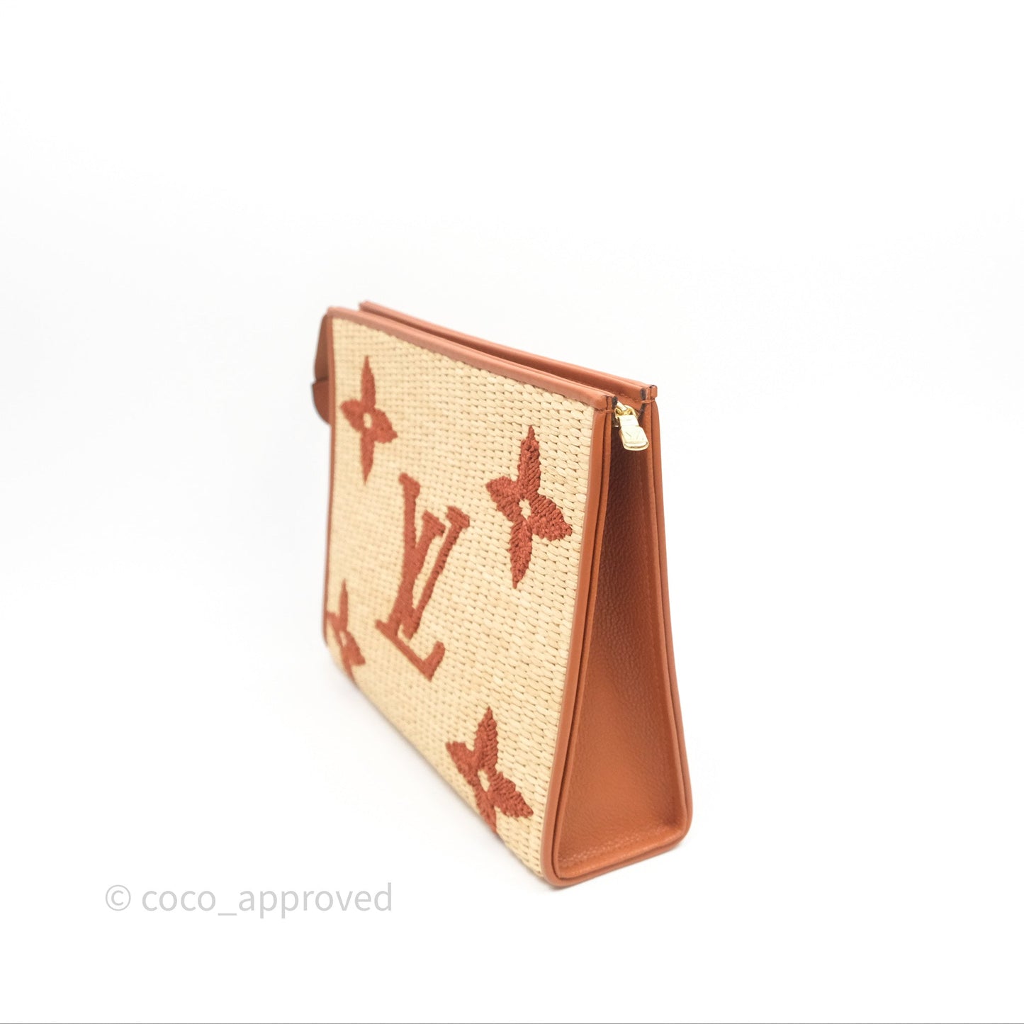 Louis Vuitton Raffia Monogram Giant Toiletry Pouch 26 Tan