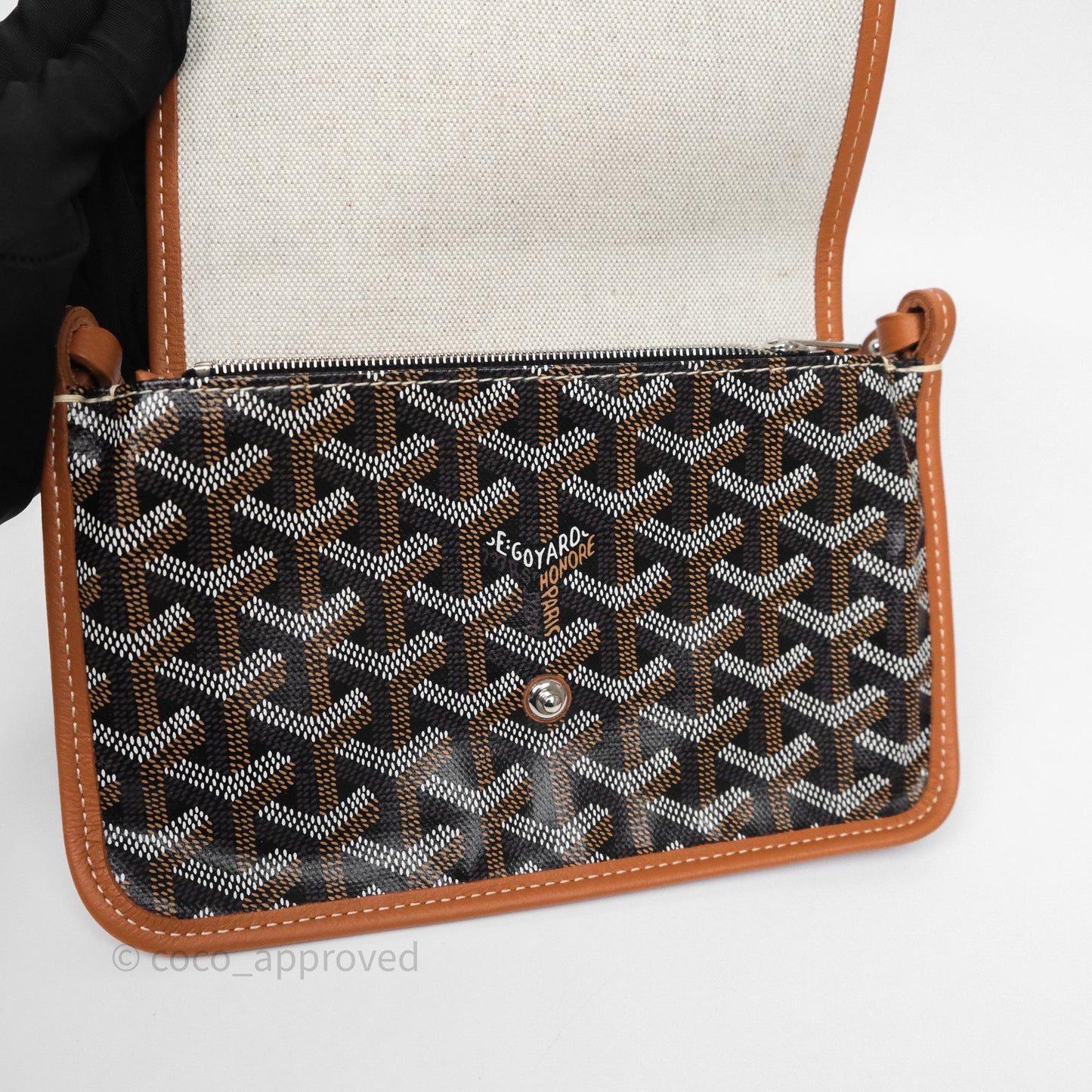 Goyard Plumet Pocket Wallet Tan Black