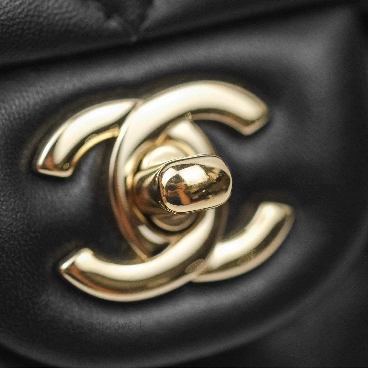 Chanel Top Handle Mini Rectangular Flap Bag Black Lambskin Gold Hardware