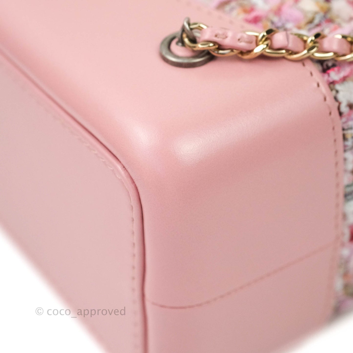 Chanel Gabrielle Small Backpack Pink Tweed Aged Calfskin