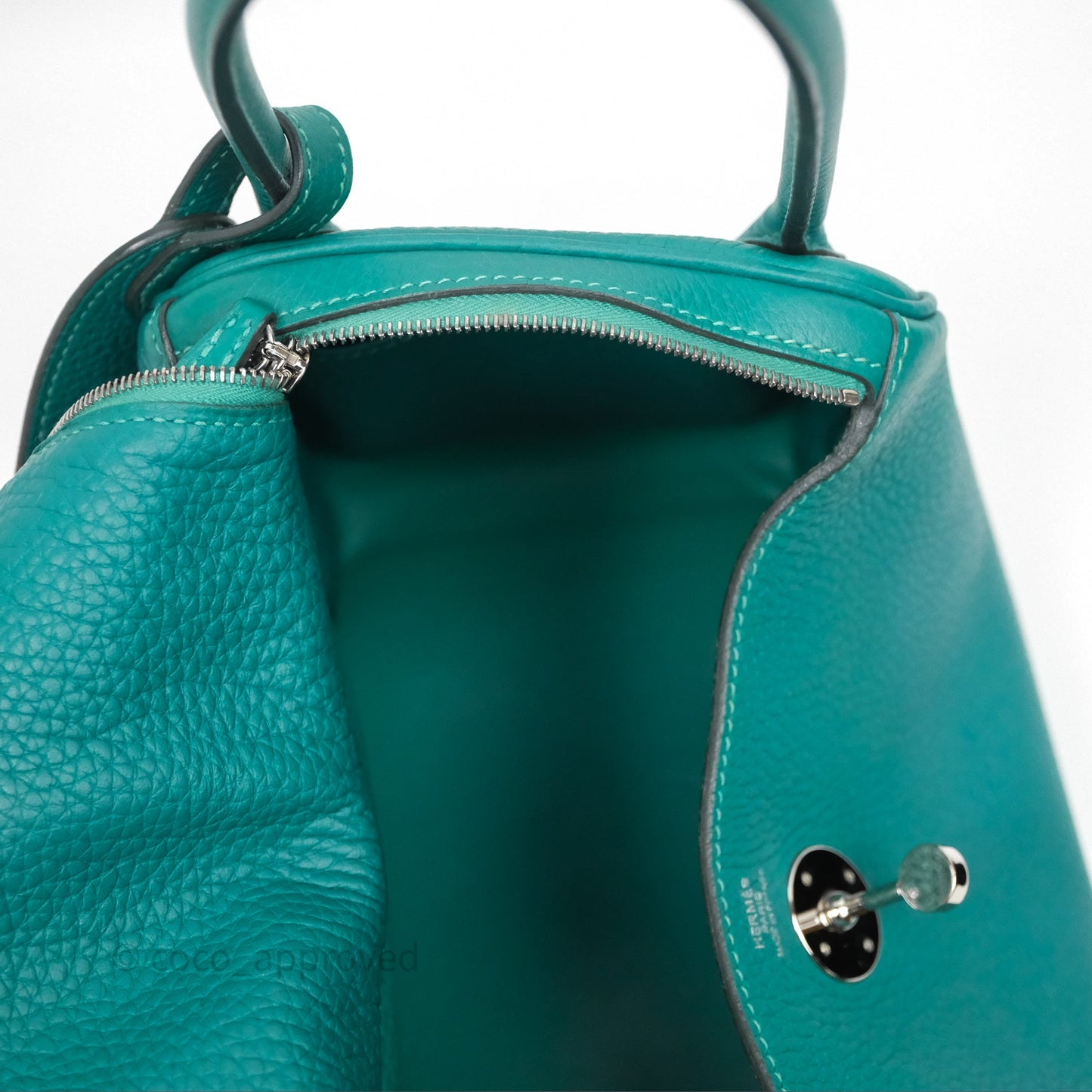 Hermès Lindy 26 Vert Verone U1 Clemence Palladium Hardware
