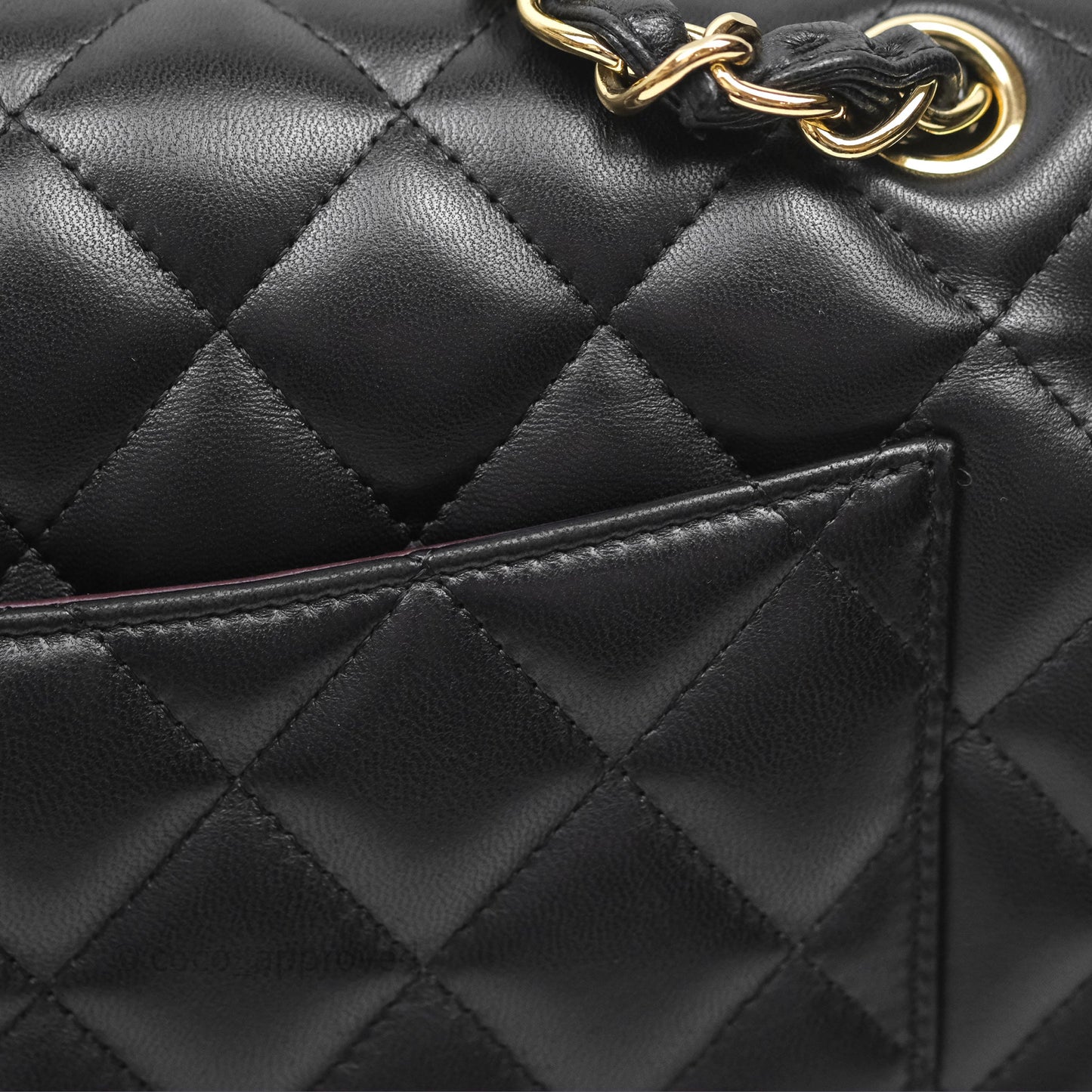 Chanel Jumbo Double Flap Black Lambskin Gold Hardware