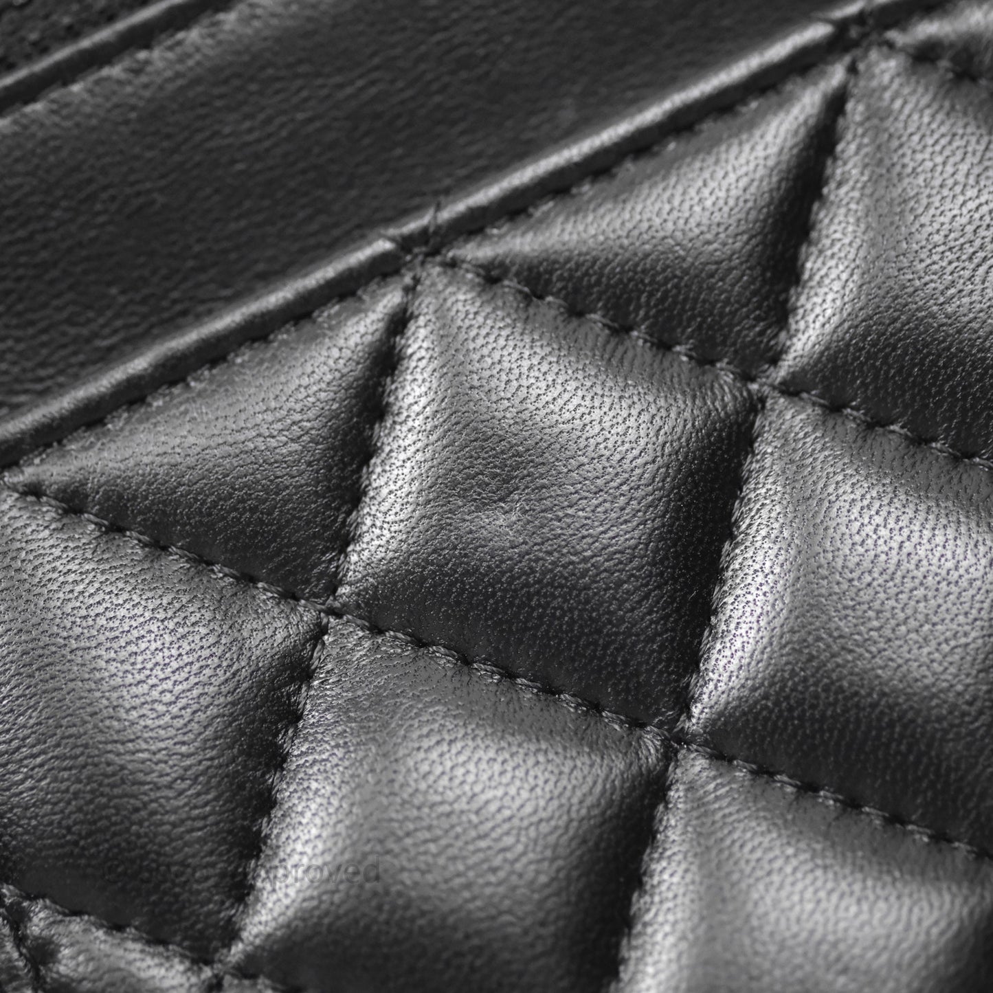 Chanel Quilted Pearl Crush Wallet on Chain WOC Black Lambskin Aged Gold Hardware