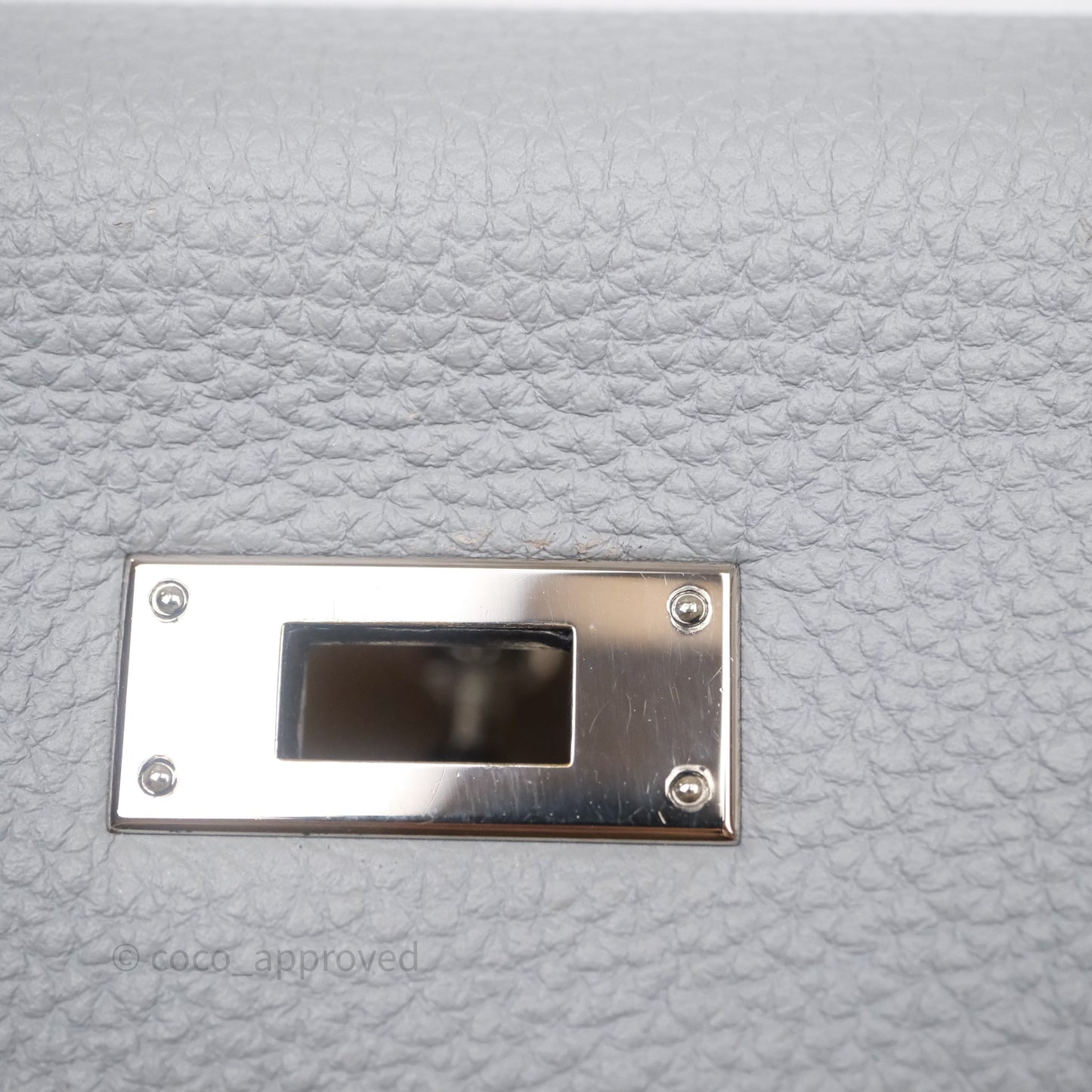 Hermès Kelly 32 Retourne Bleu Glacier 8U Togo Palladium Hardware