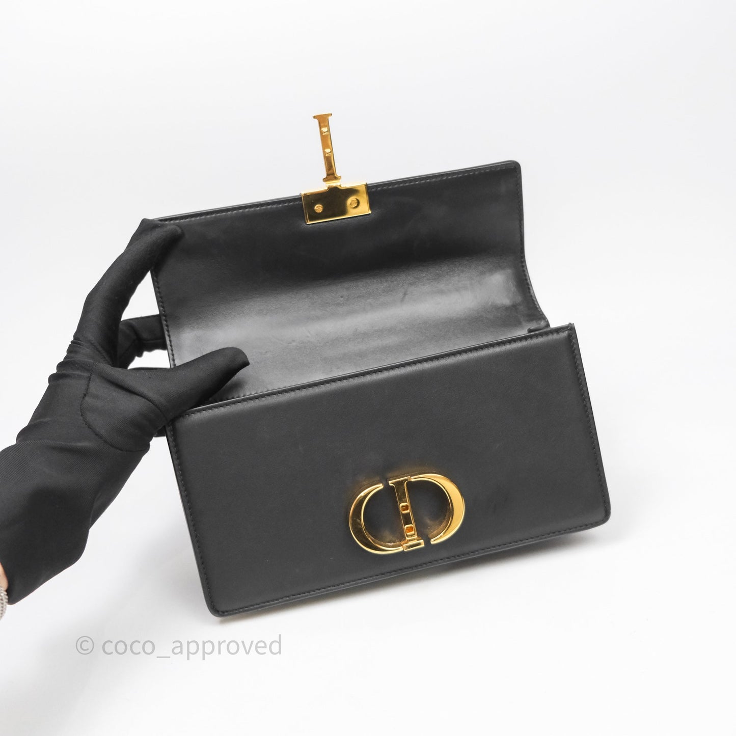 Christian Dior 30 Montaigne East-West Chain Bag Black