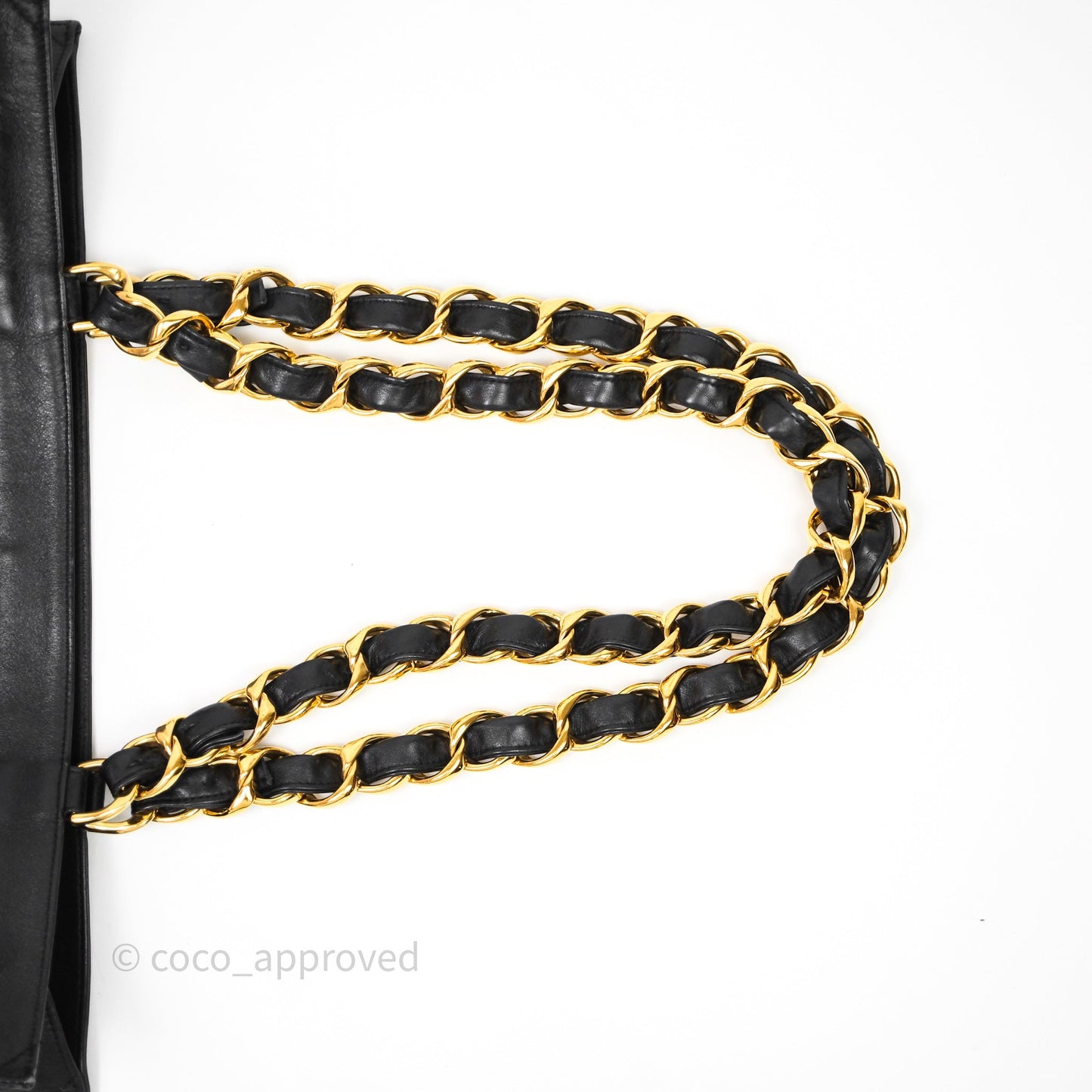 Chanel Vintage Shoulder Bag Black Calfskin Gold Hardware