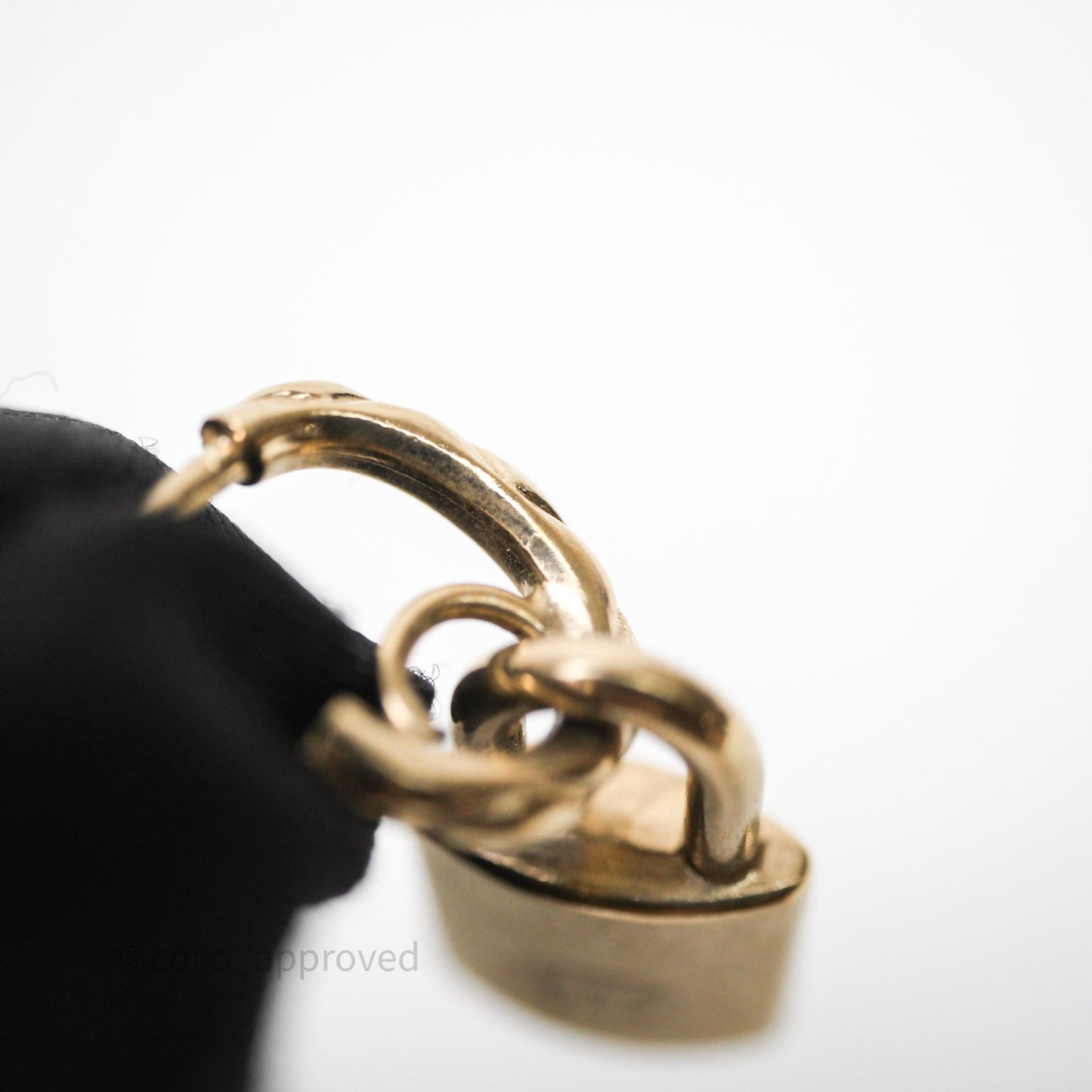 Chanel CC Padlock Drop Earrings Gold Tone 21P