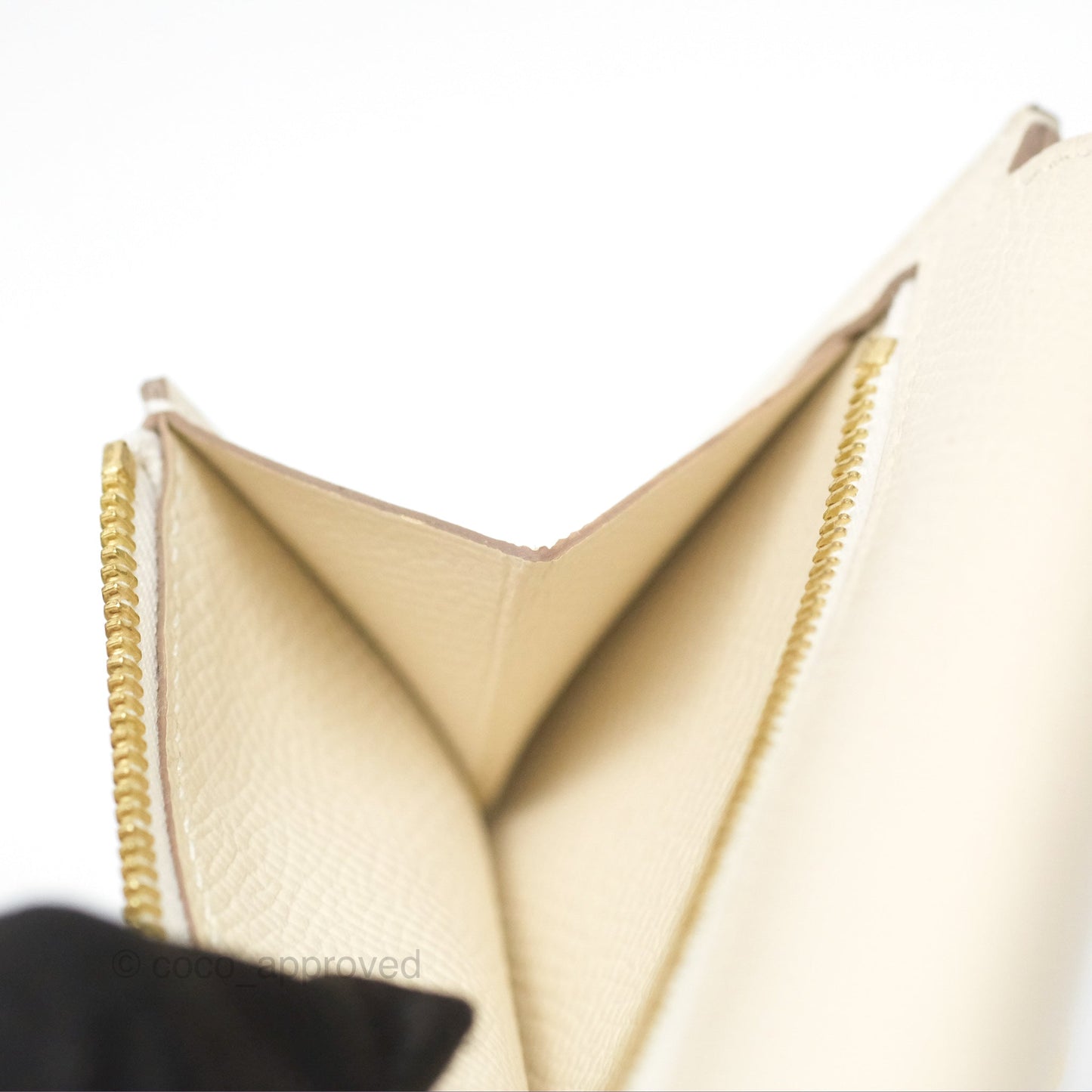 Hermès Kelly Pocket Compact Wallet Nata I2 Gold Hardware