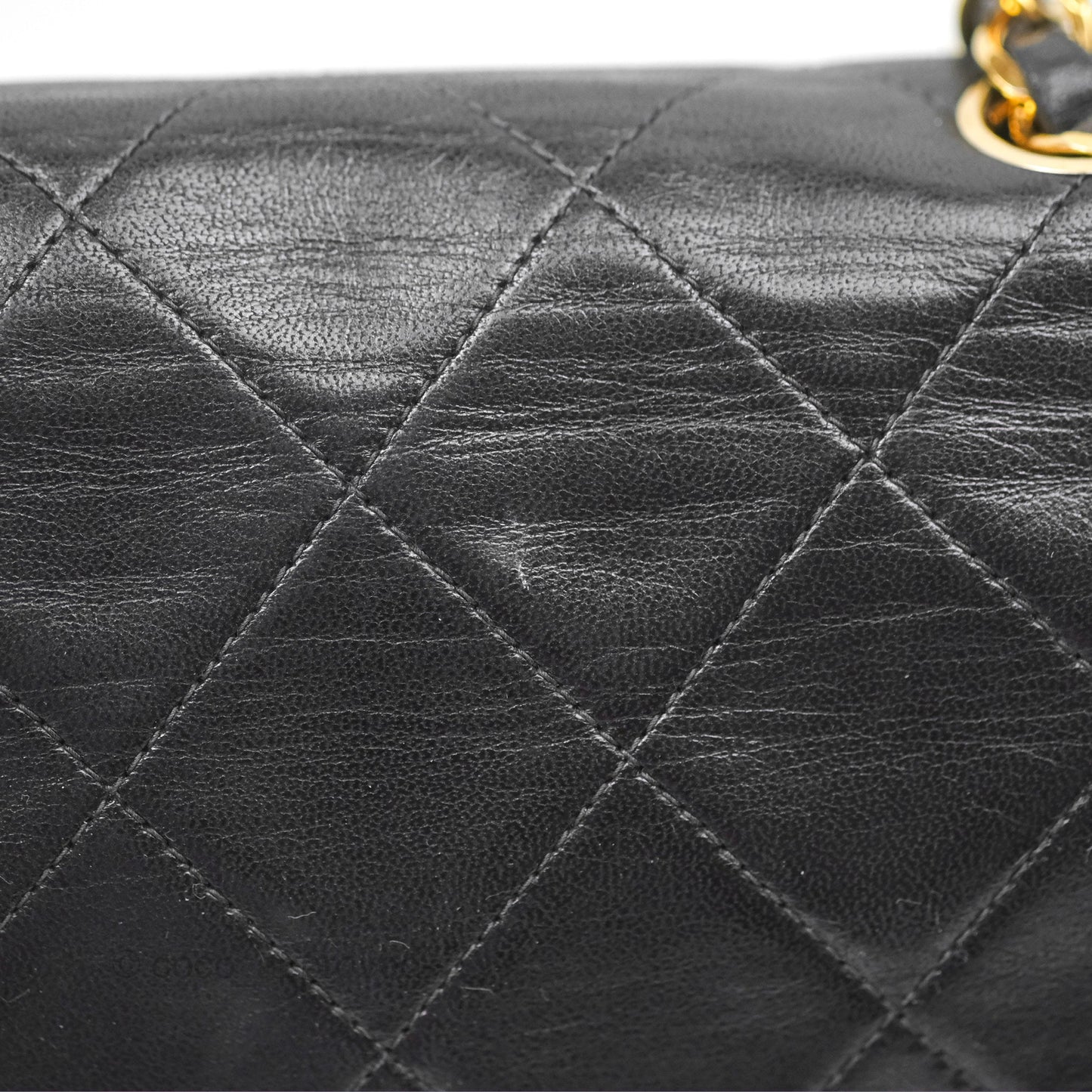 Chanel Vintage Medium Classic Diana Flap Bag Black Lambskin 24K Gold Hardware