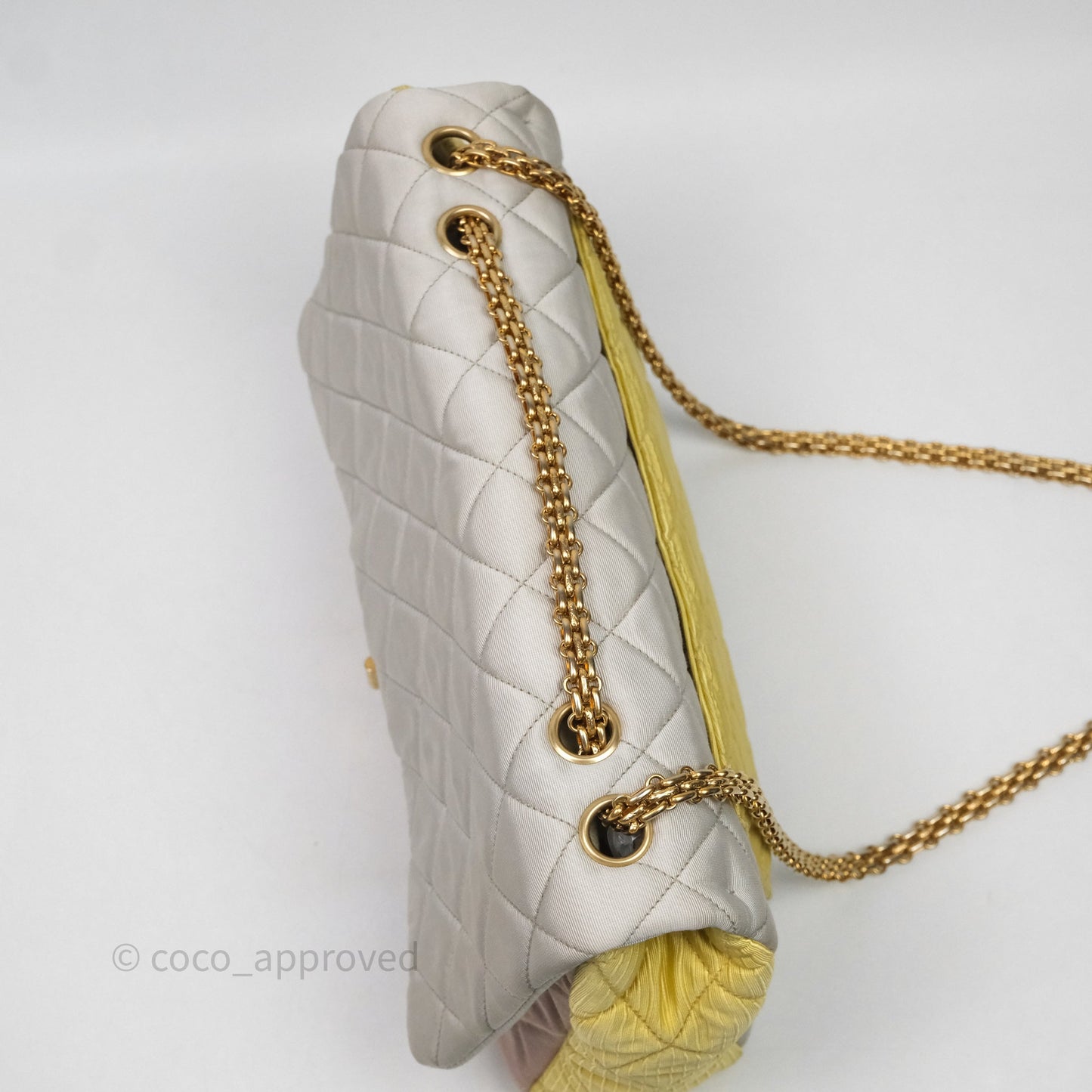 Chanel Reissue Flap Bag Tricolor Pastel Satin Aged Gold Hardware
