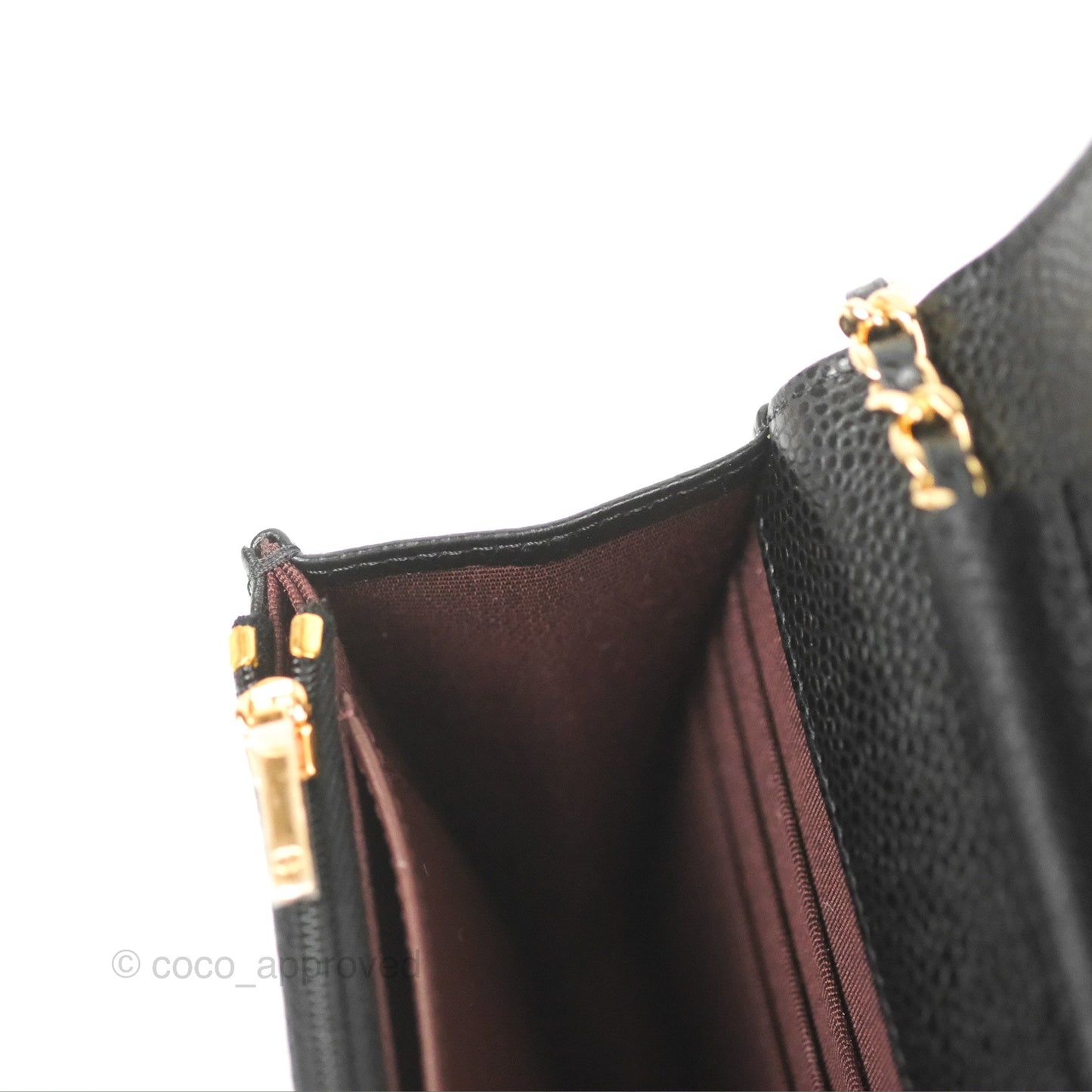 Chanel Quilted WOC Black Caviar Gold Hardware