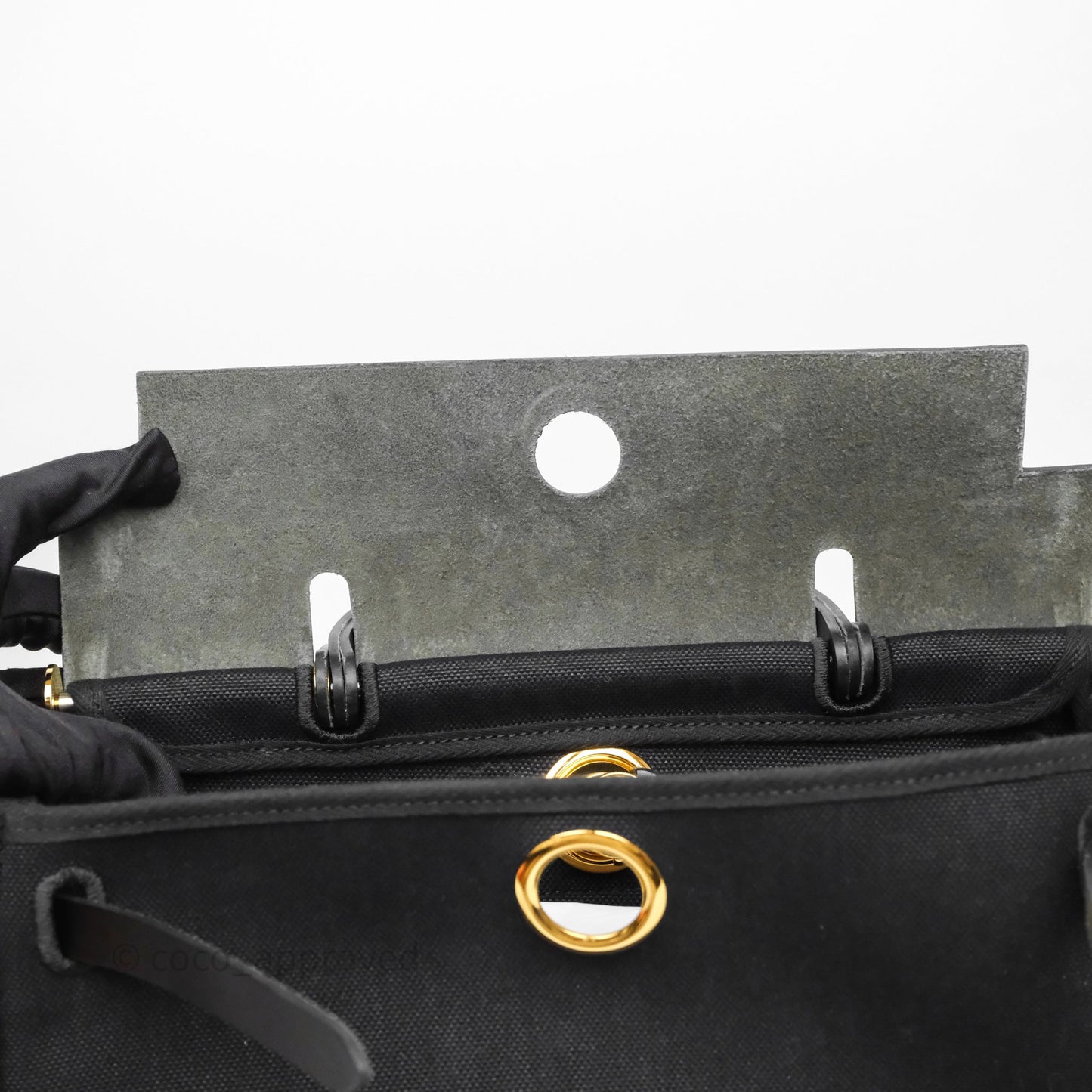 Hermès Herbag Zip 31 Noir 89 Canvas Gold Hardware