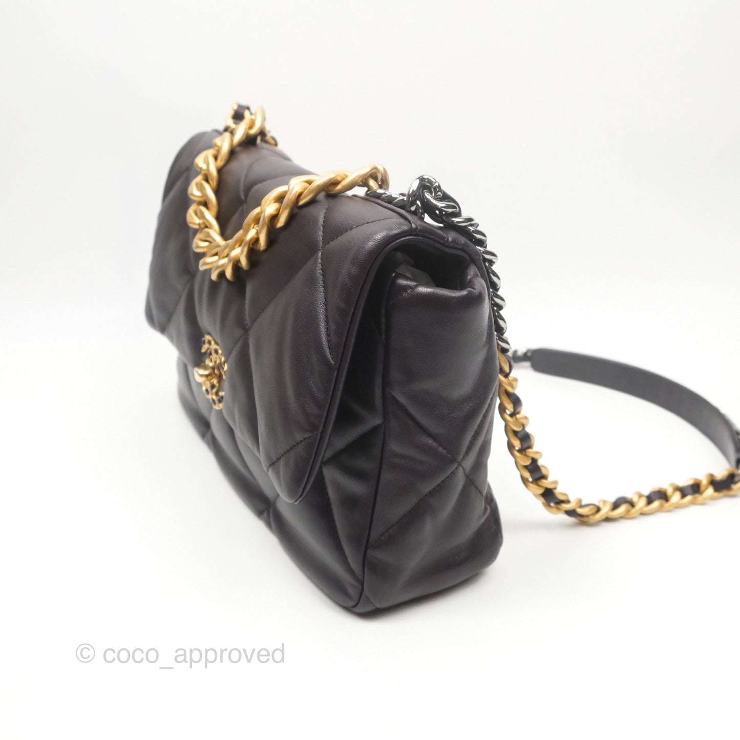 Chanel 19 Medium Dark Brown Mixed Hardware