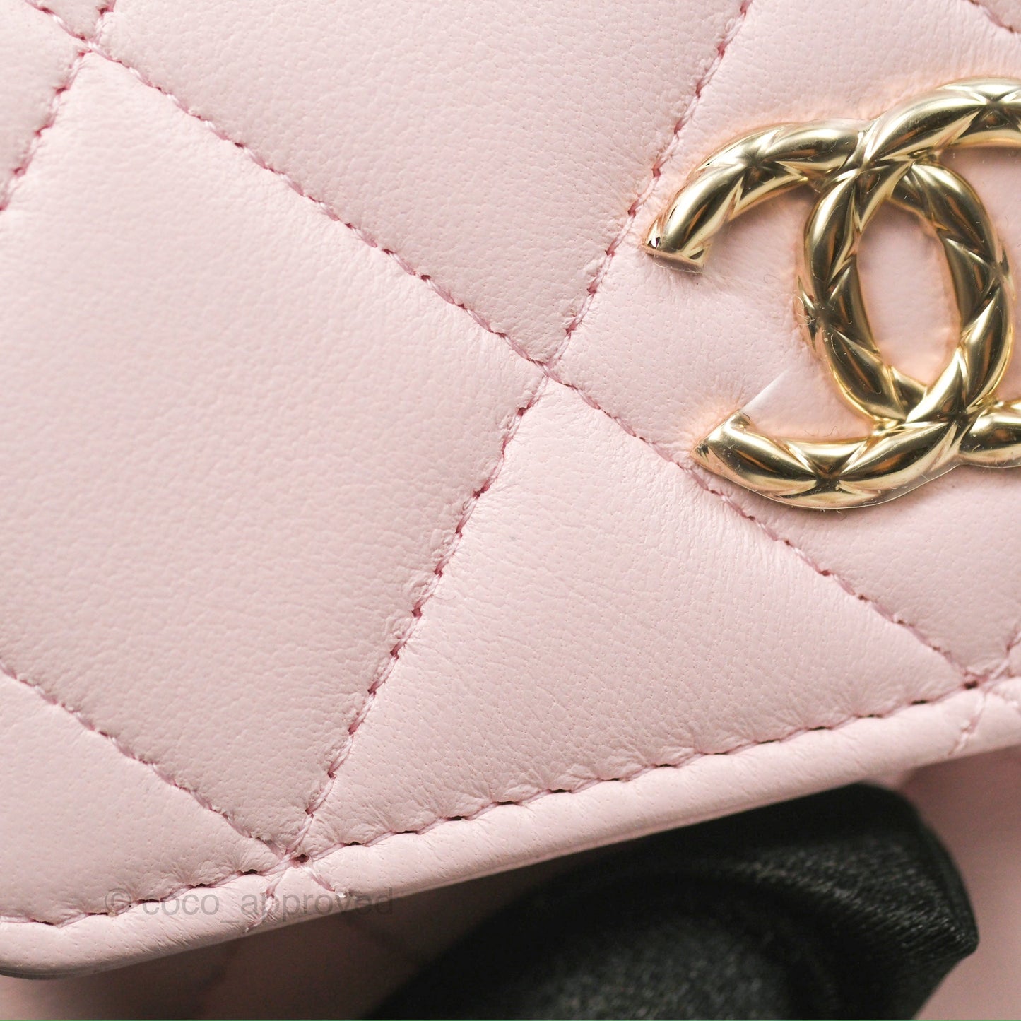 Chanel Mini Chain Around Clutch With Chain Pink Lambskin Gold Hardware 22S