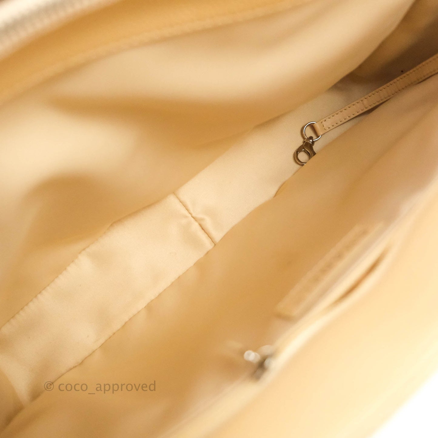 Chanel GST Beige Caviar Silver Hardware