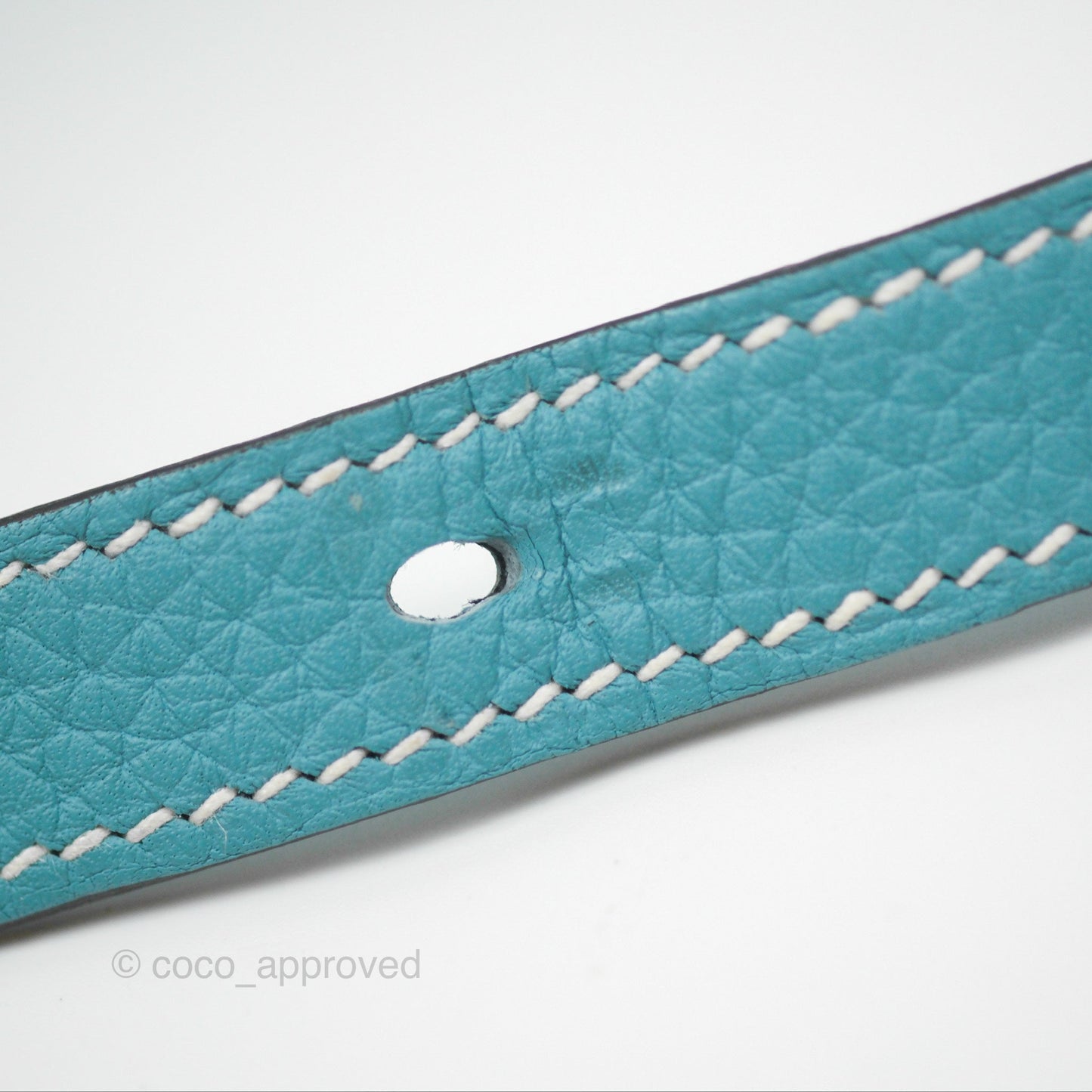 Hermès Halzan 31 Bleu Saint Cyr 3Z Clemence Palladium Hardware