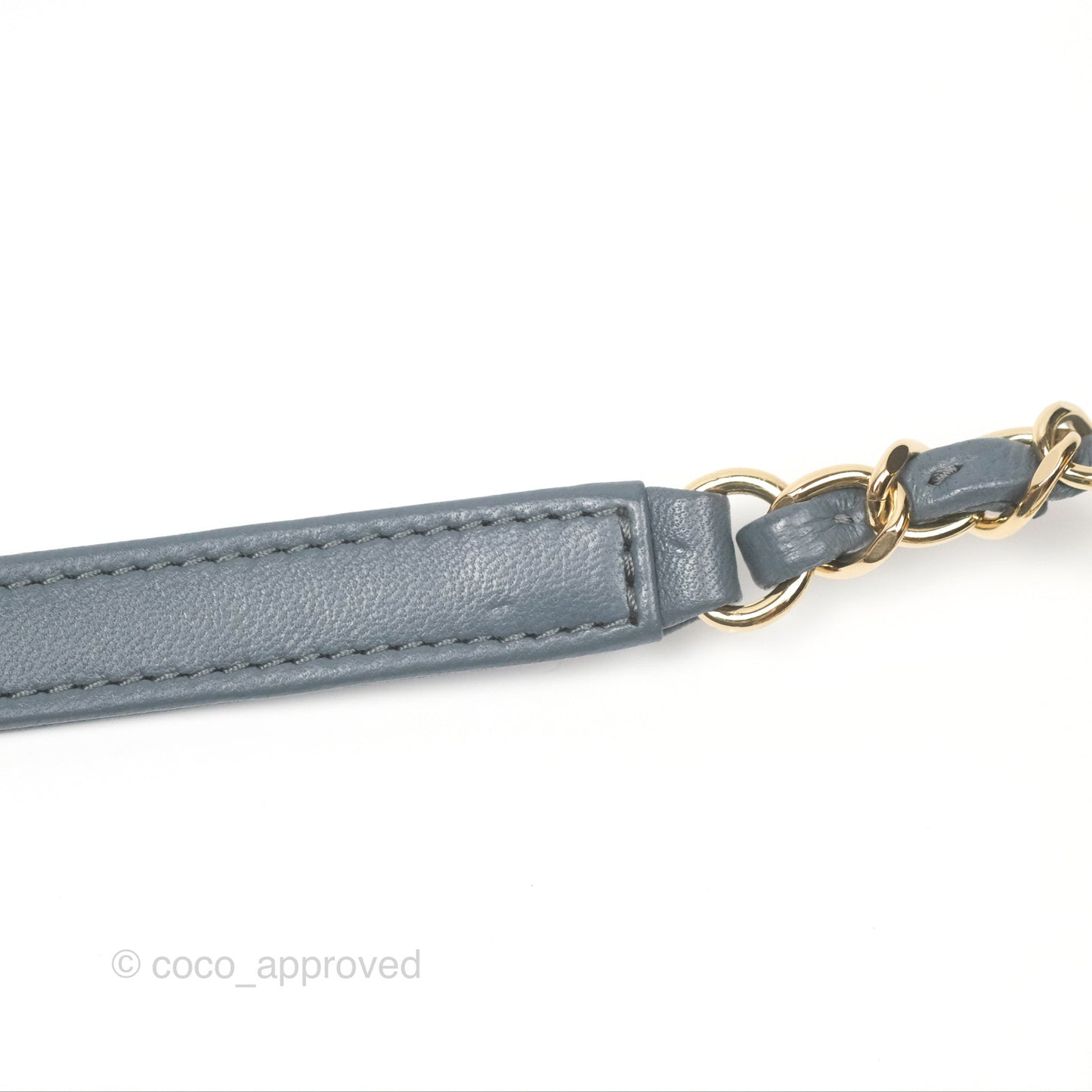 Chanel Small Trendy CC Grey Blue Lambskin Gold Hardware