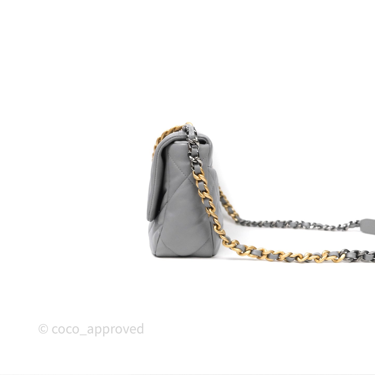 Chanel 19 Small Grey Mixed Hardware