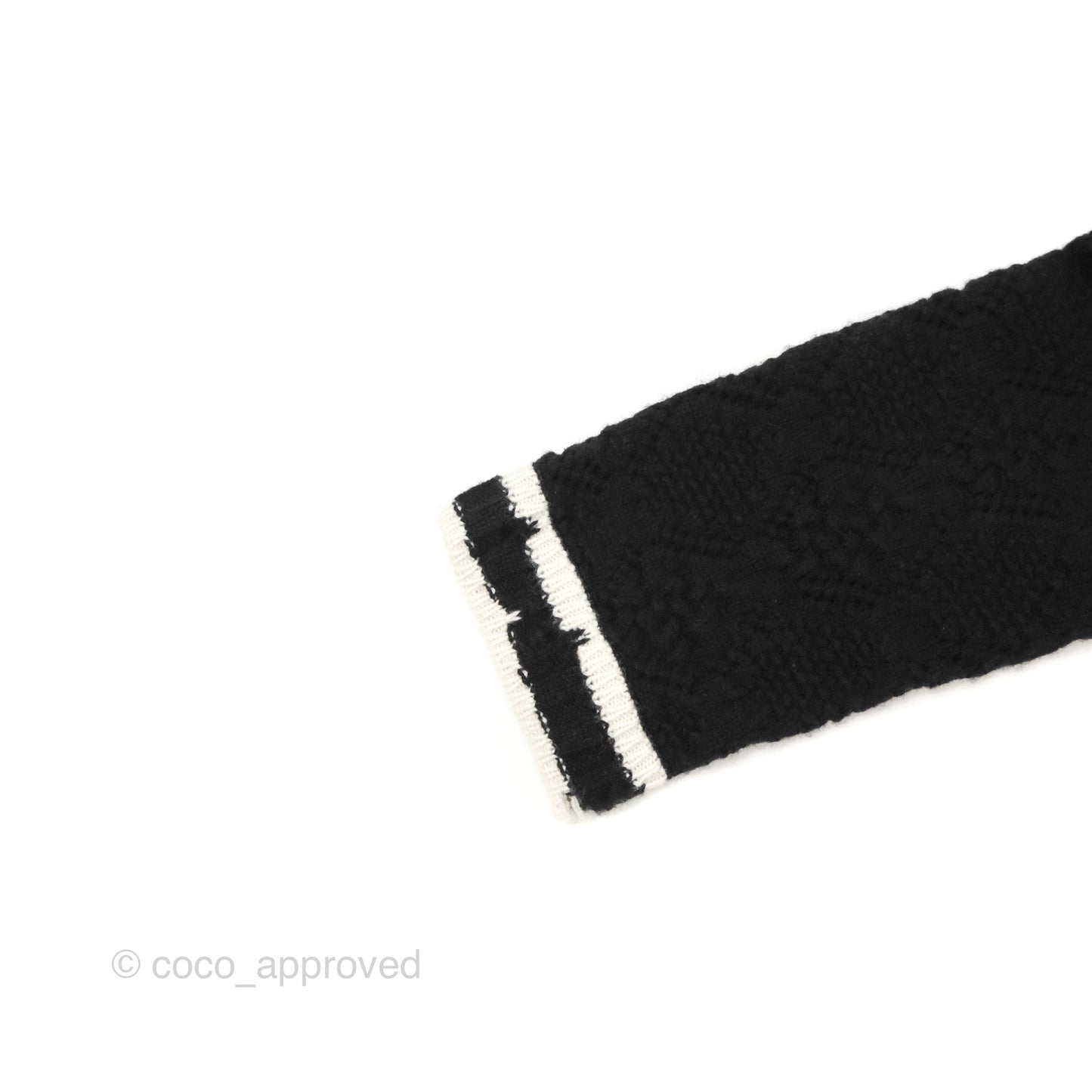 Chanel Black & White Cashmere Cardigan 22C