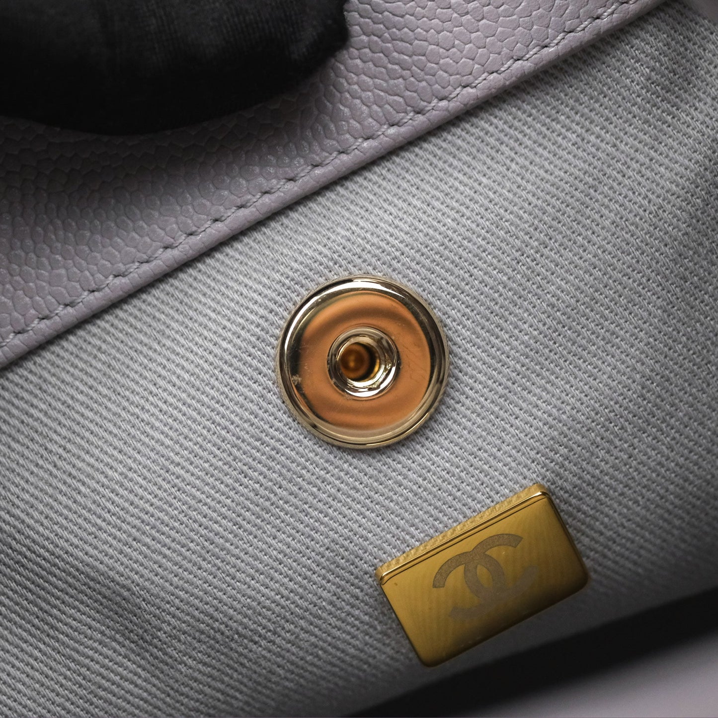 Chanel Mini Business Affinity Backpack Grey Caviar Gold Hardware 22B