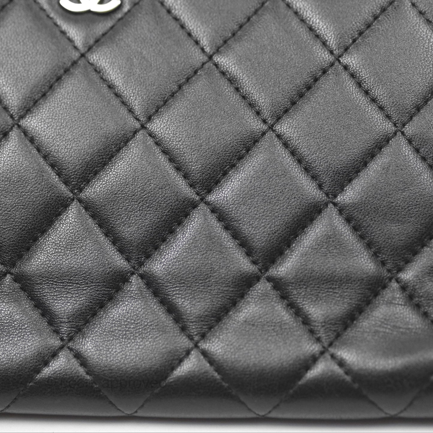 Chanel Zip Around Organiser Wallet Black Lambskin Gold Hardware