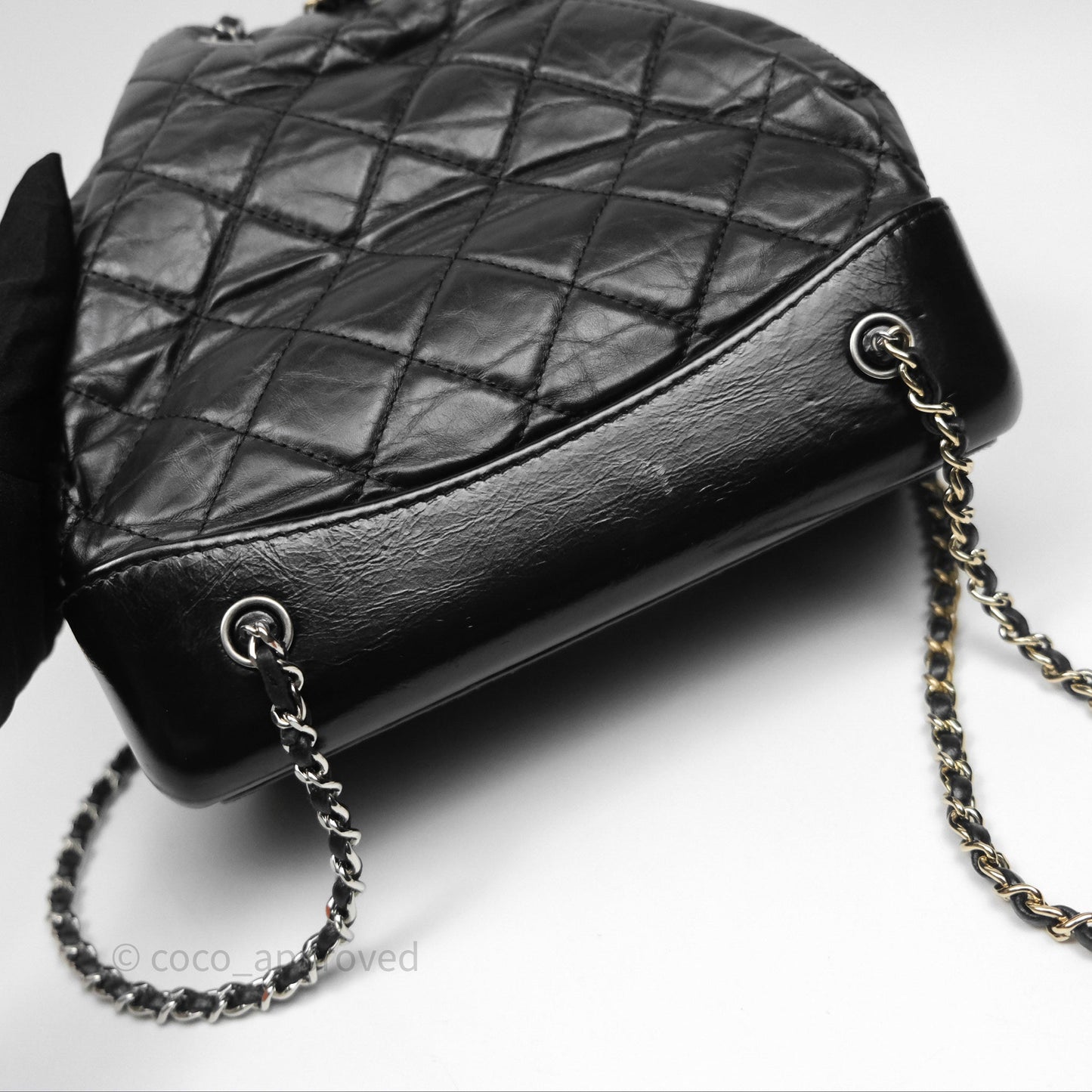 Chanel Small Gabrielle Backpack Black Aged Calfskin