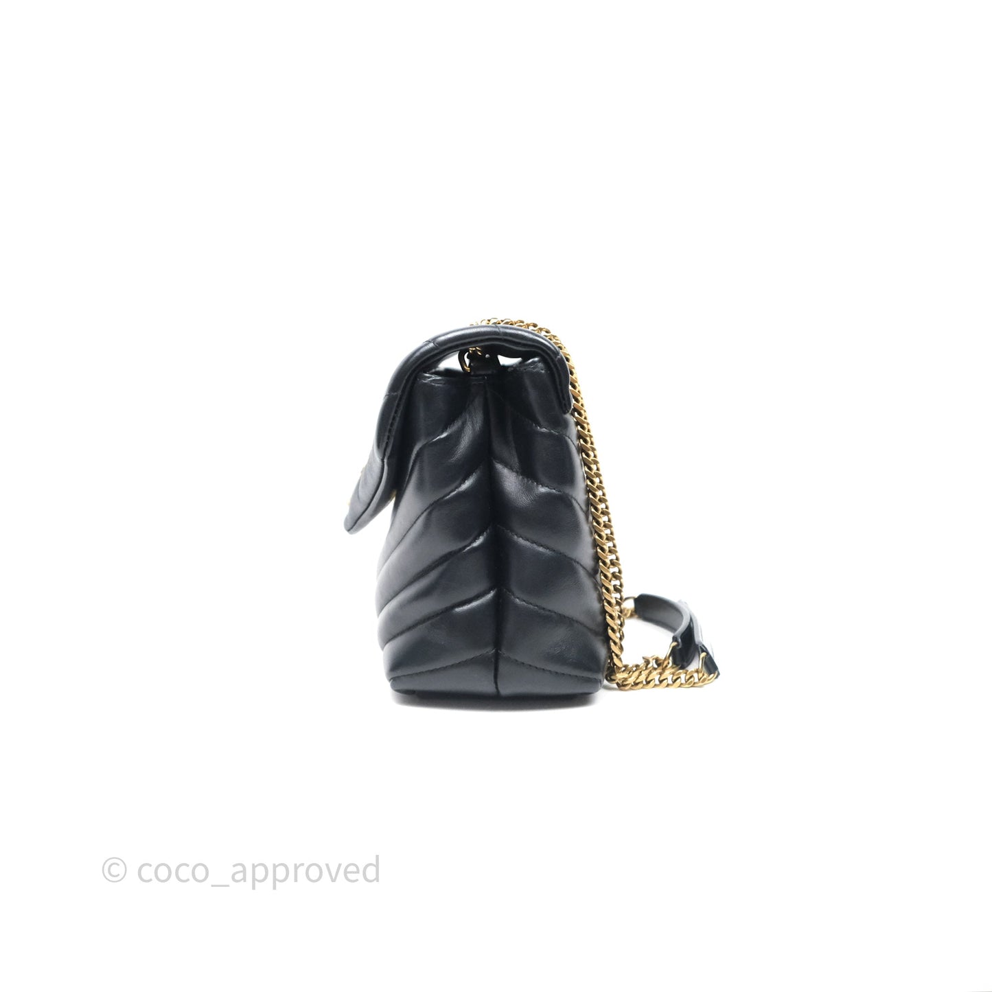 Saint Laurent Loulou Small Flap Bag Black Gold Hardware