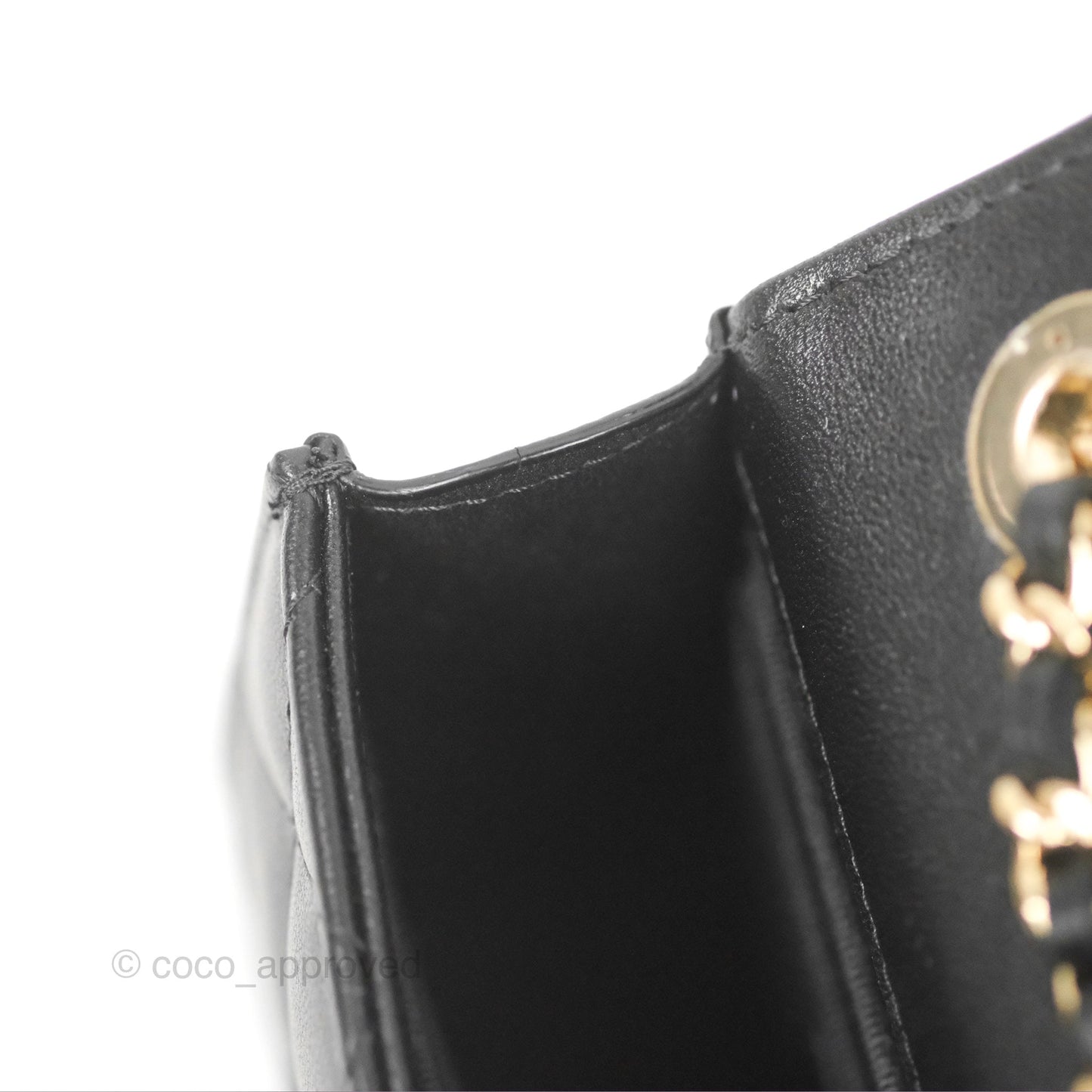 Chanel Mini Quilted Clutch With Chain Black Lambskin Gold Hardware