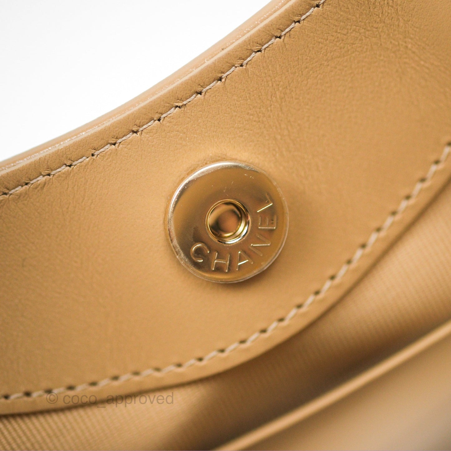 Chanel Nano 31 Beige Shiny Calfskin Gold Hardware