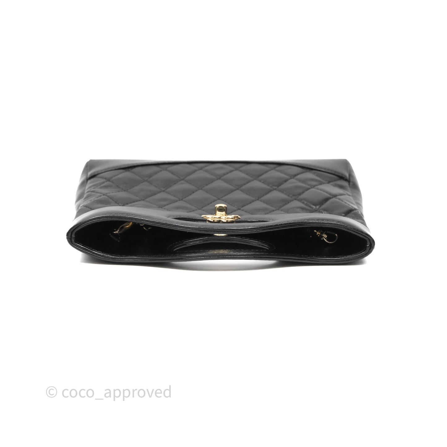 Chanel 31 Mini Black Shiny Calfskin Gold Hardware