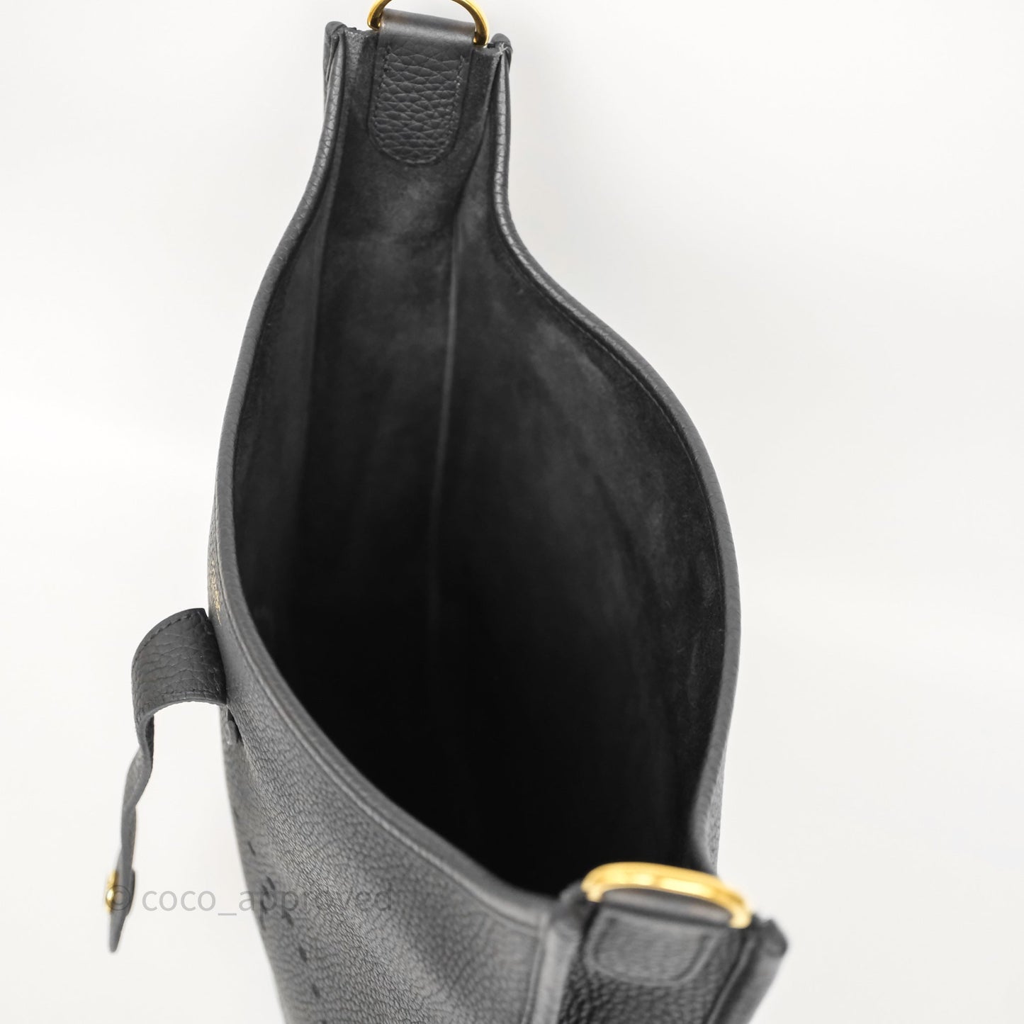 Hermes Evelyne III 29 Black Clemence Gold Hardware