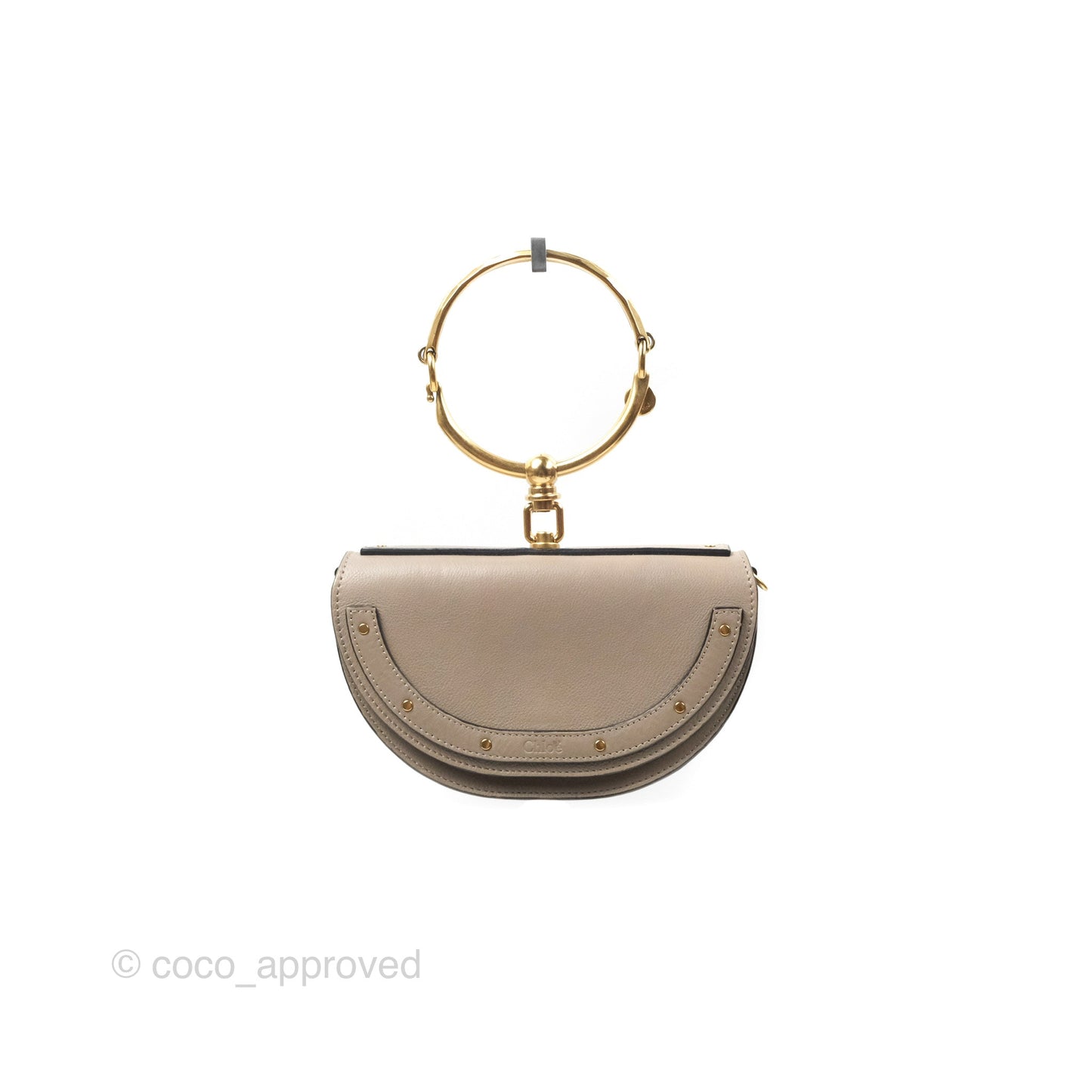 Chloé Nile Minaudière Bracelets Bag Motty Grey Calfskin